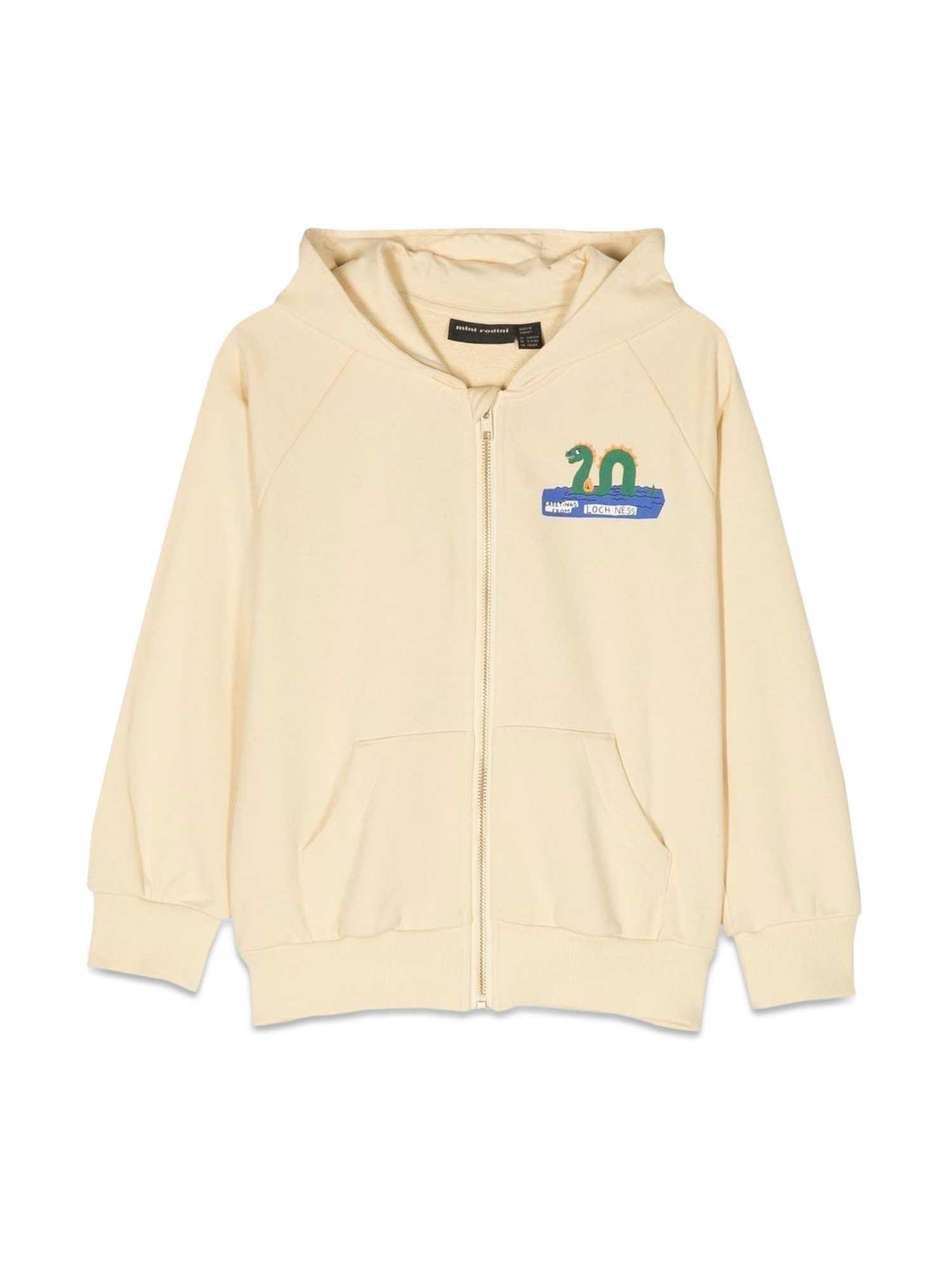 Mini Rodini mini rodini lochness zipper hoodie