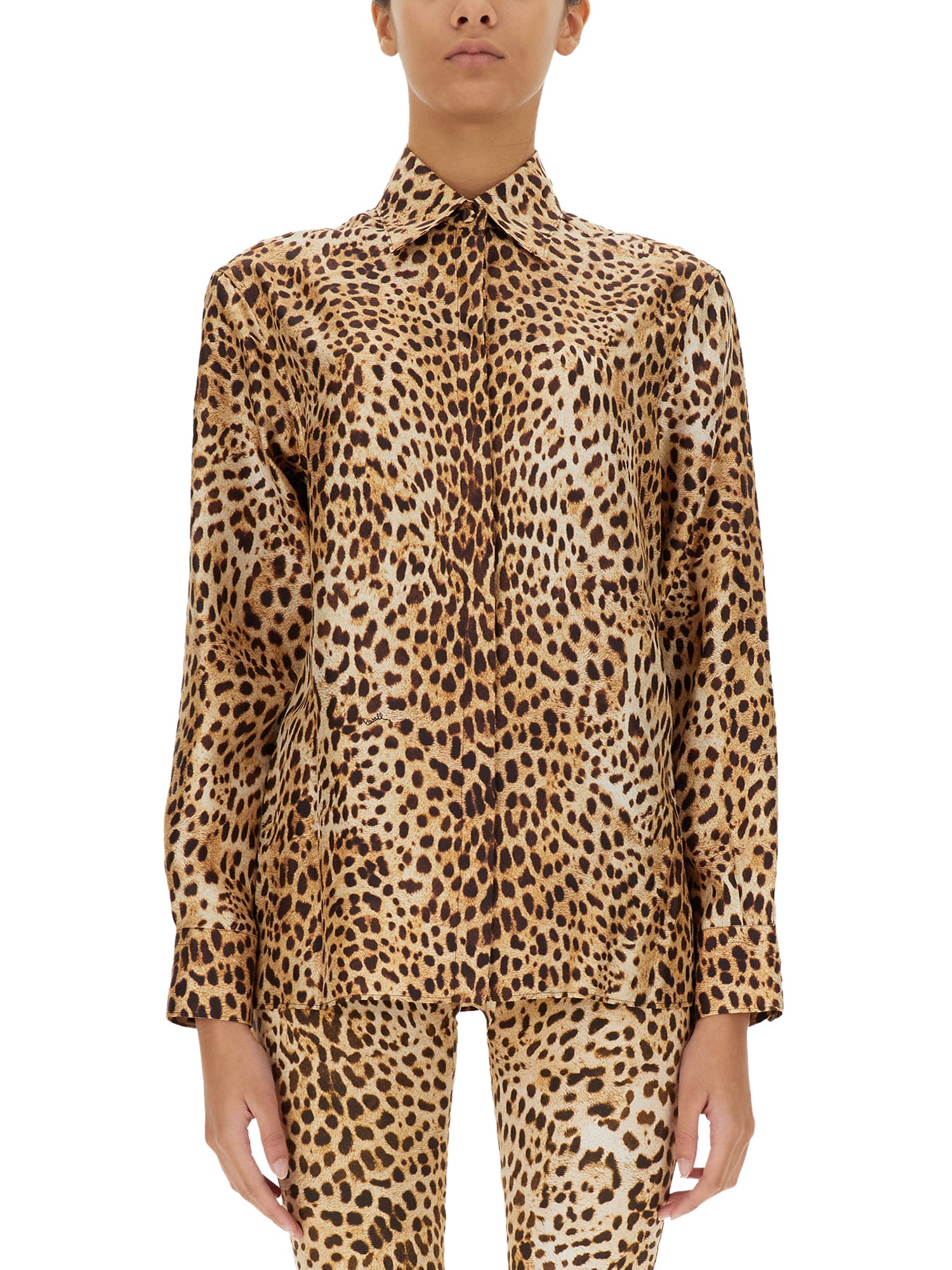 Roberto Cavalli roberto cavalli ocelot print shirt