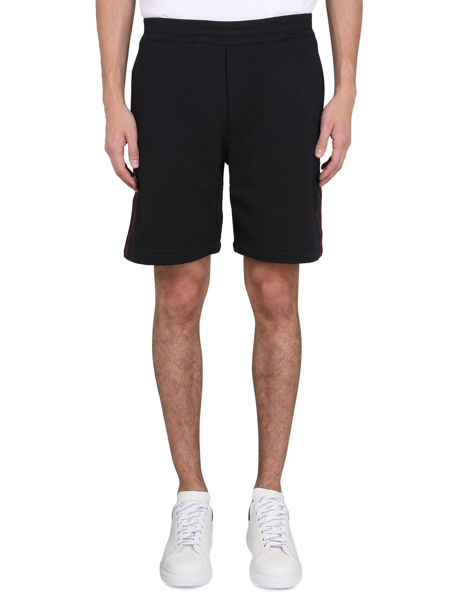 Alexander McQueen alexander mcqueen bermuda shorts with selvedge logo band