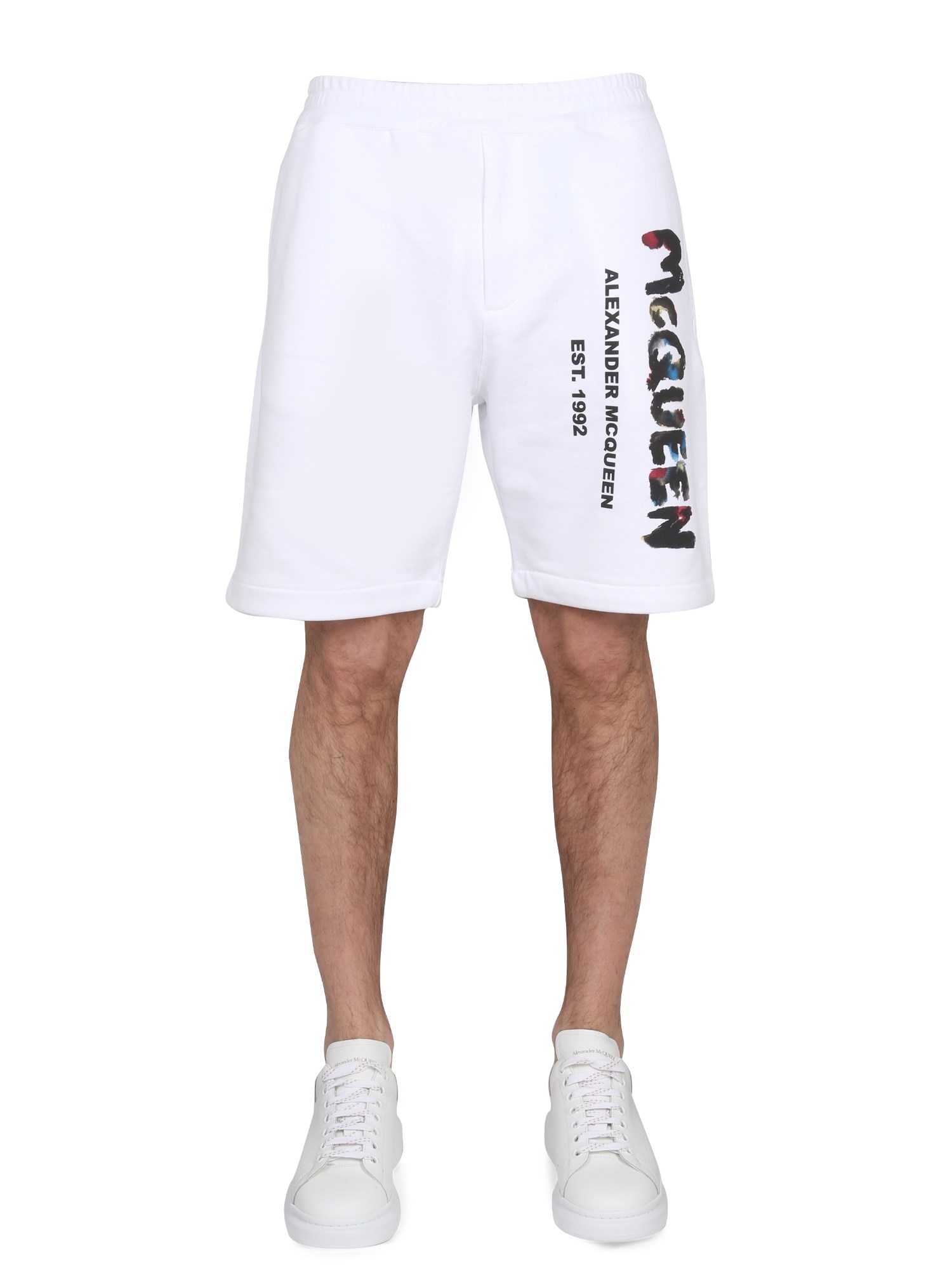 Alexander McQueen alexander mcqueen bermuda with logo print