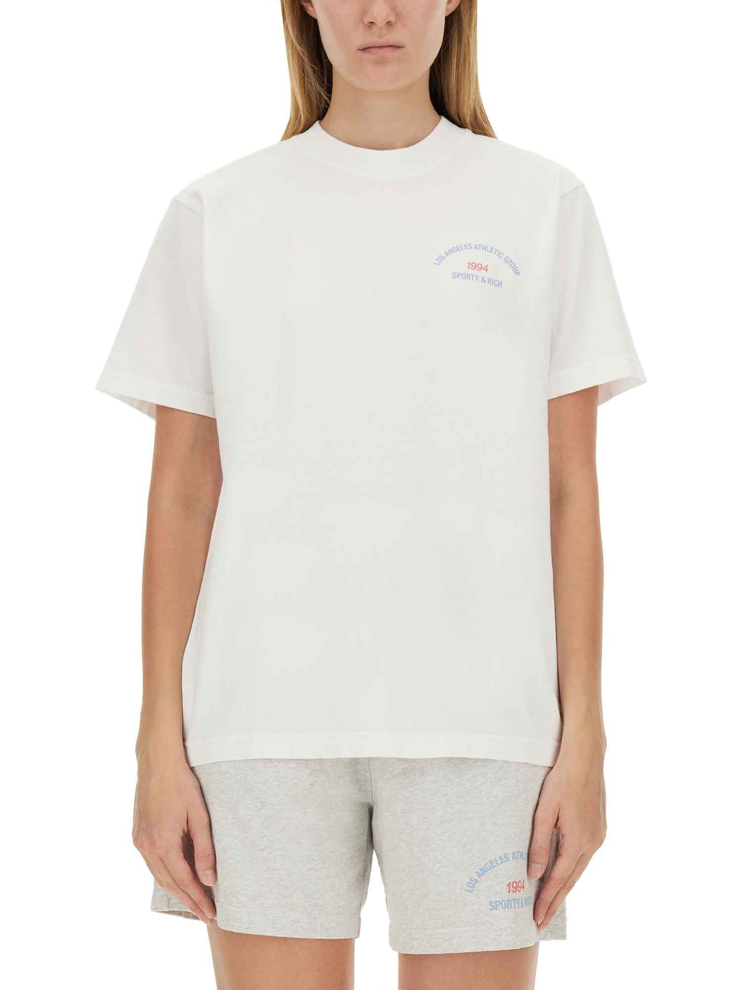 Sporty & Rich sporty & rich t-shirt with logo