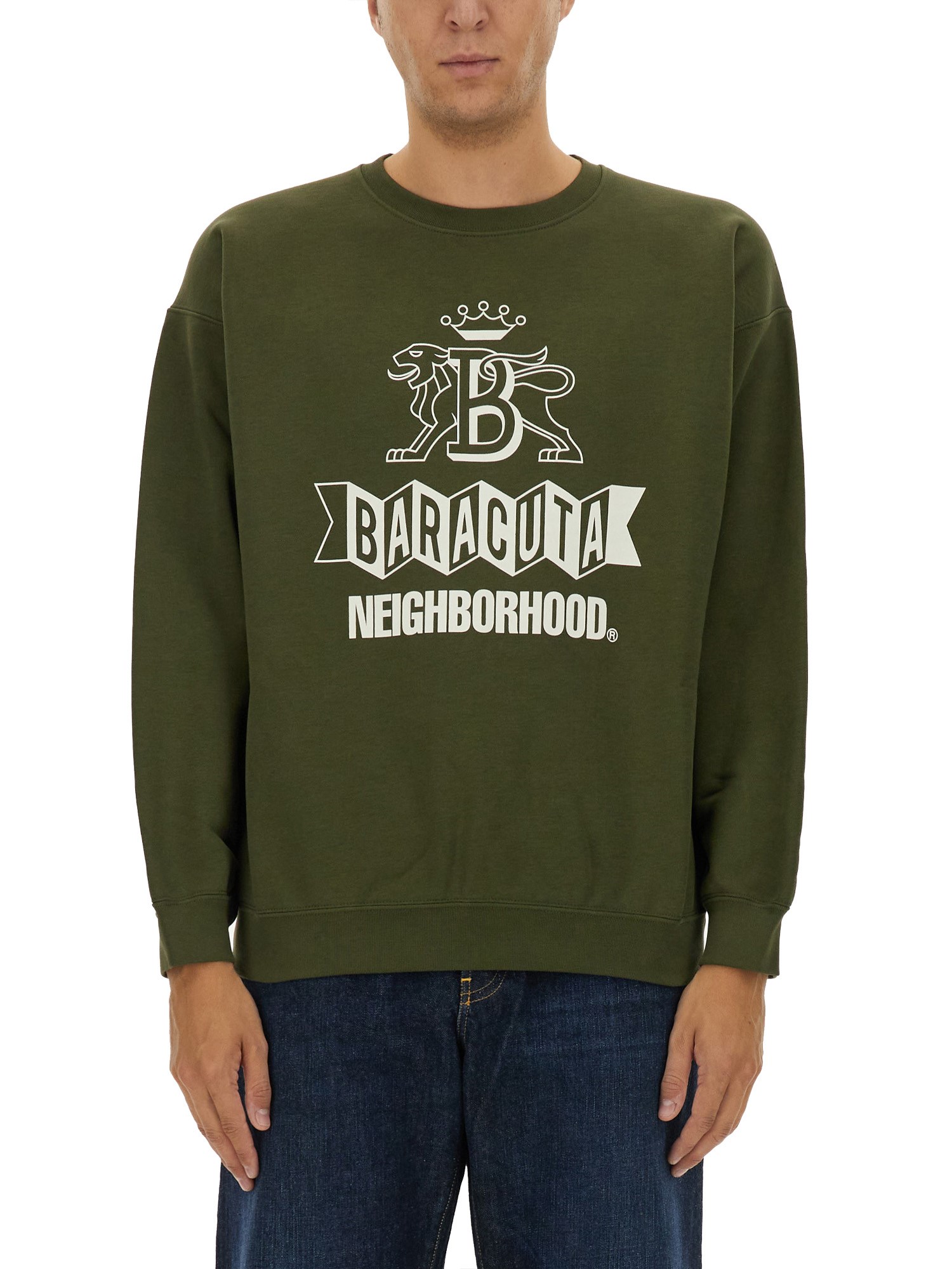  baracuta x neighborhood sweatshirt with logo