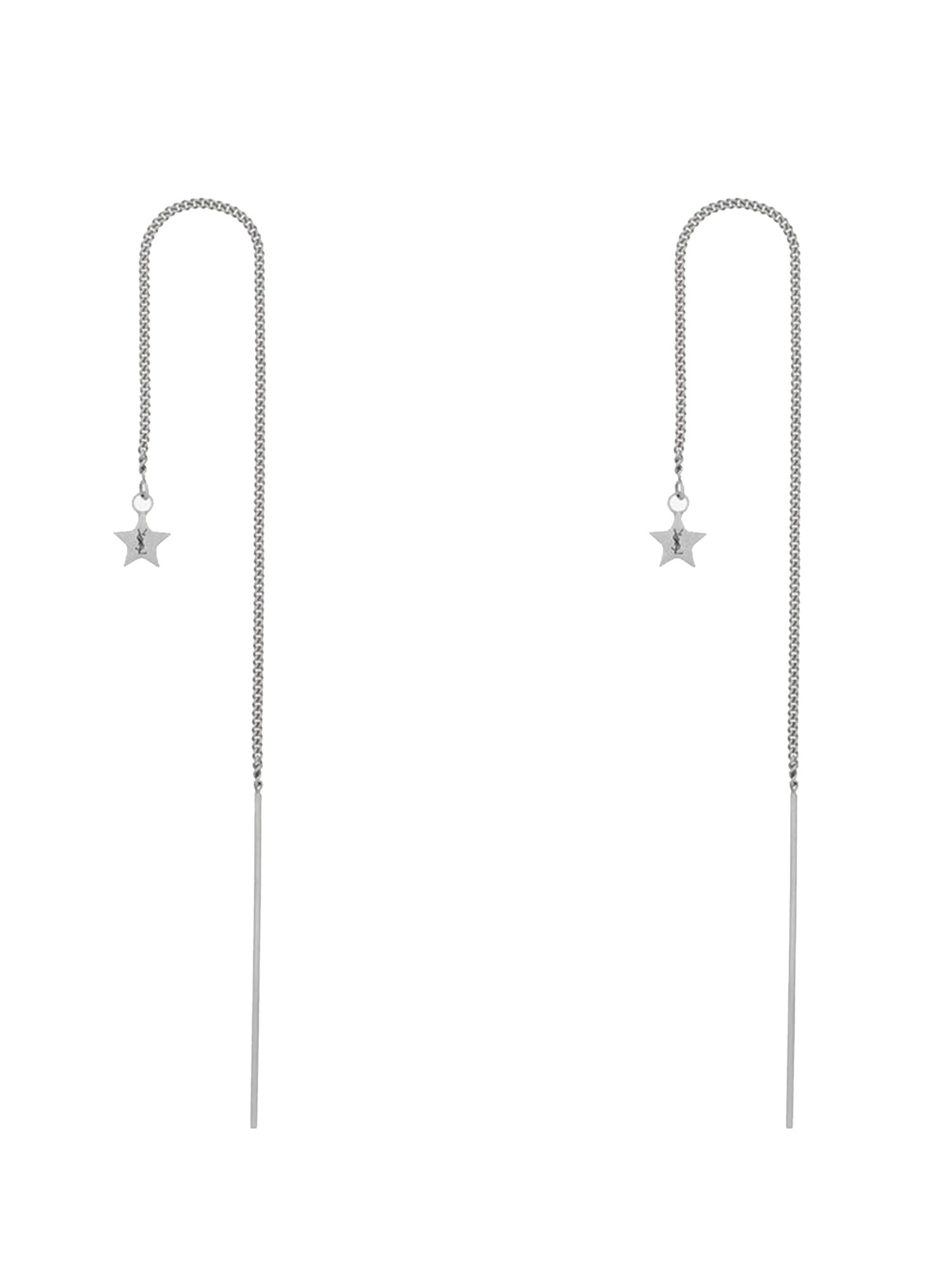 Saint Laurent saint laurent long chain and star earrings