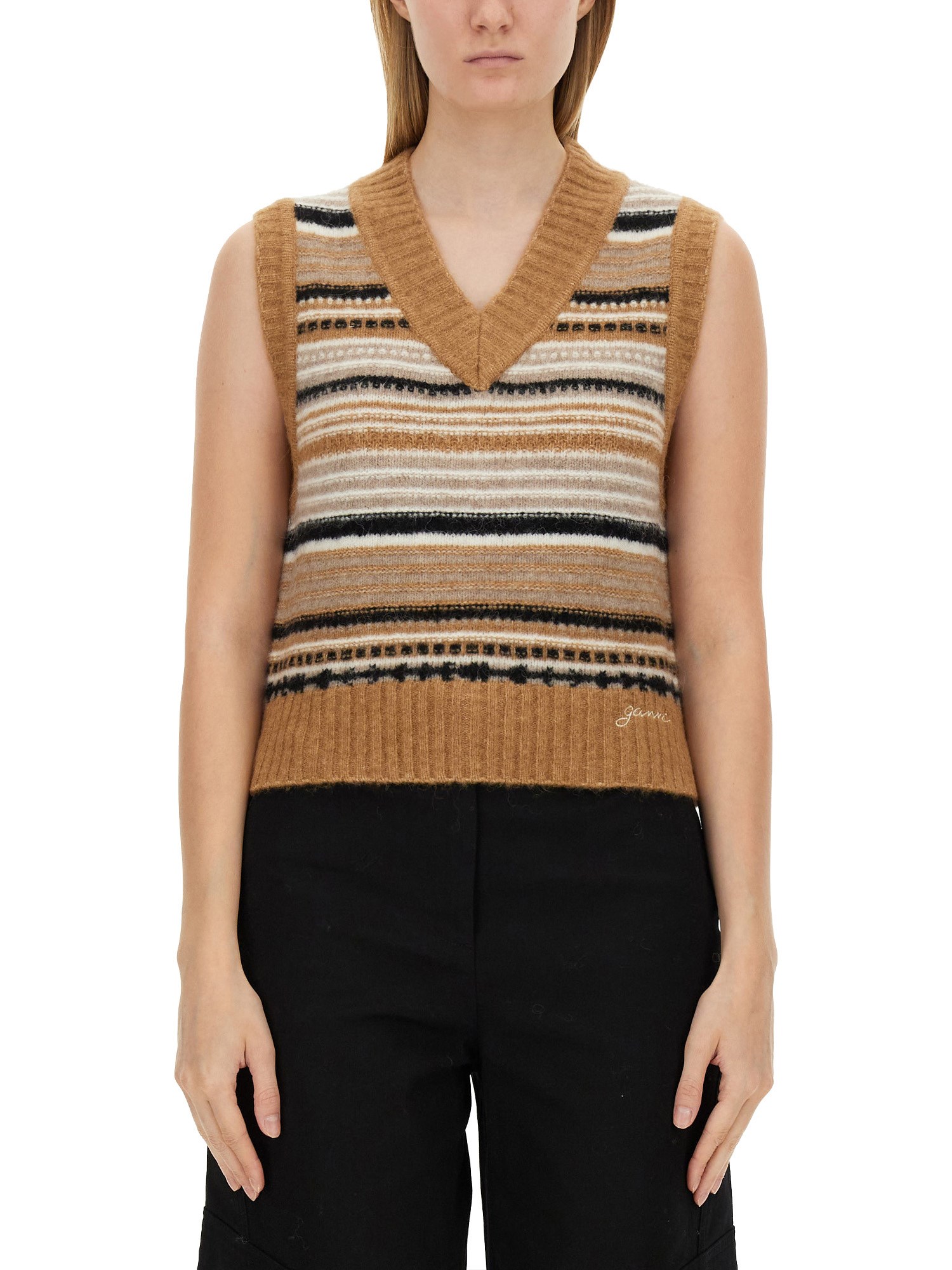 Ganni ganni v-neck vest