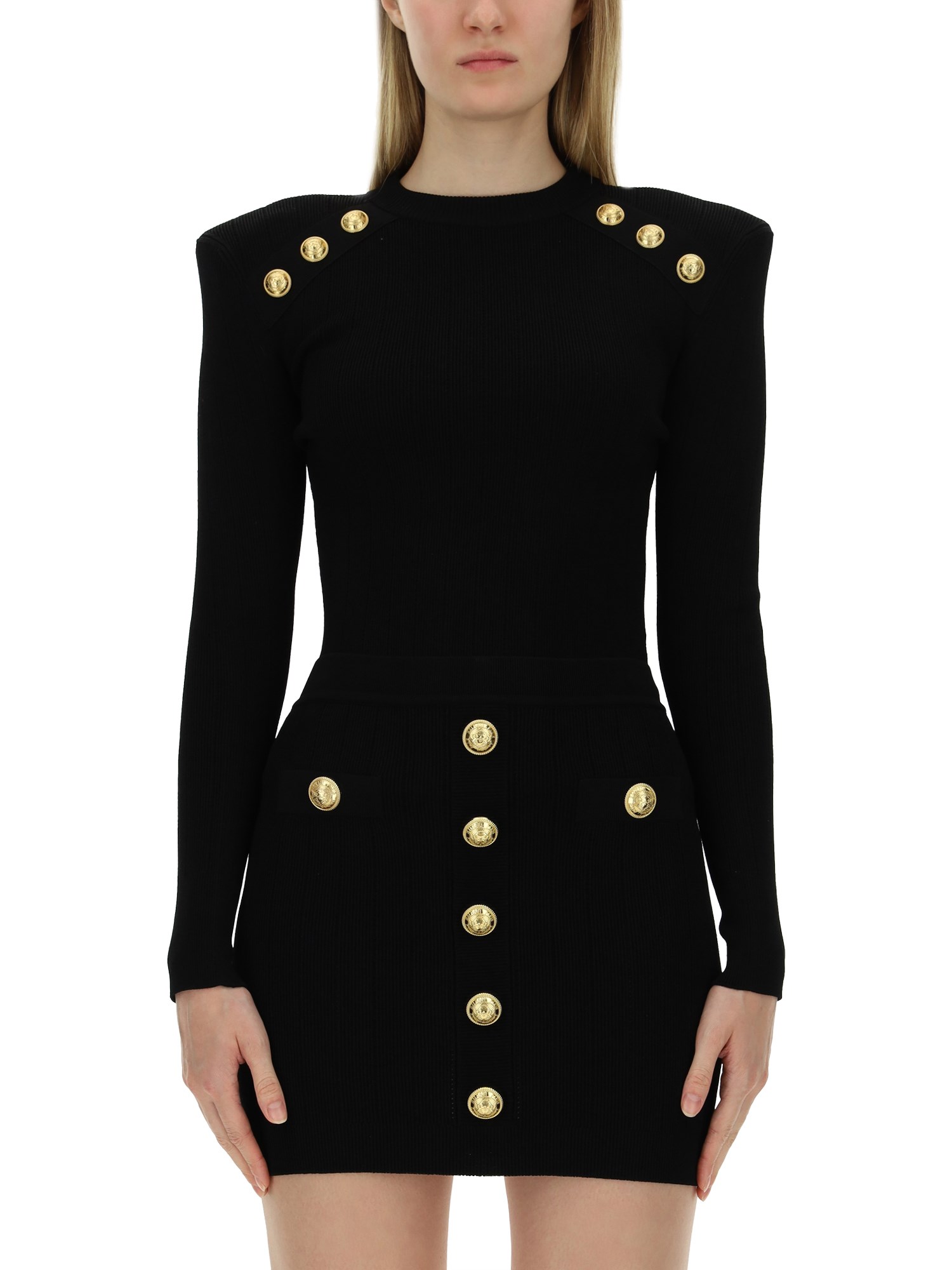 Balmain balmain jersey with iconic buttons