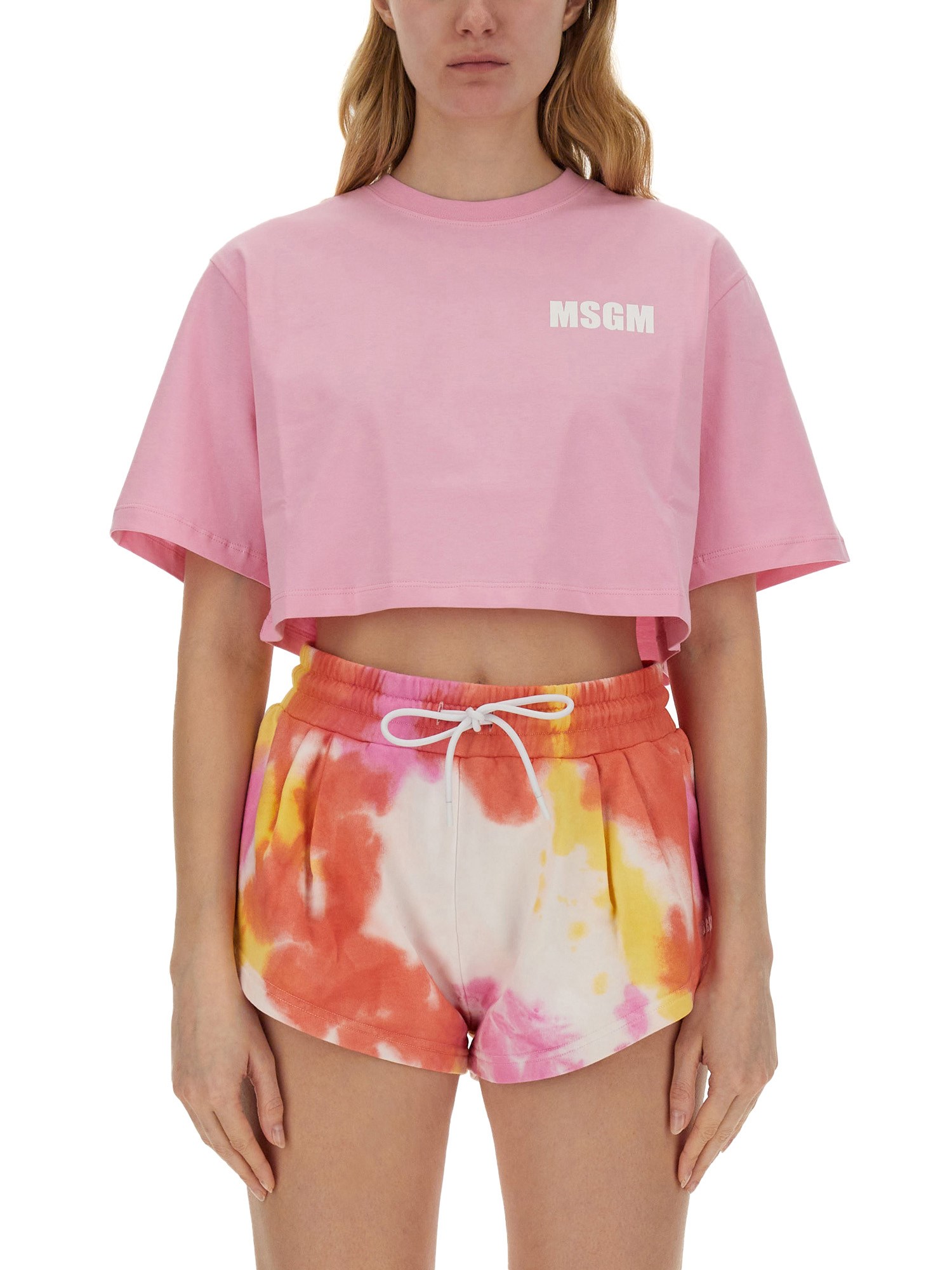 Msgm msgm cropped t-shirt