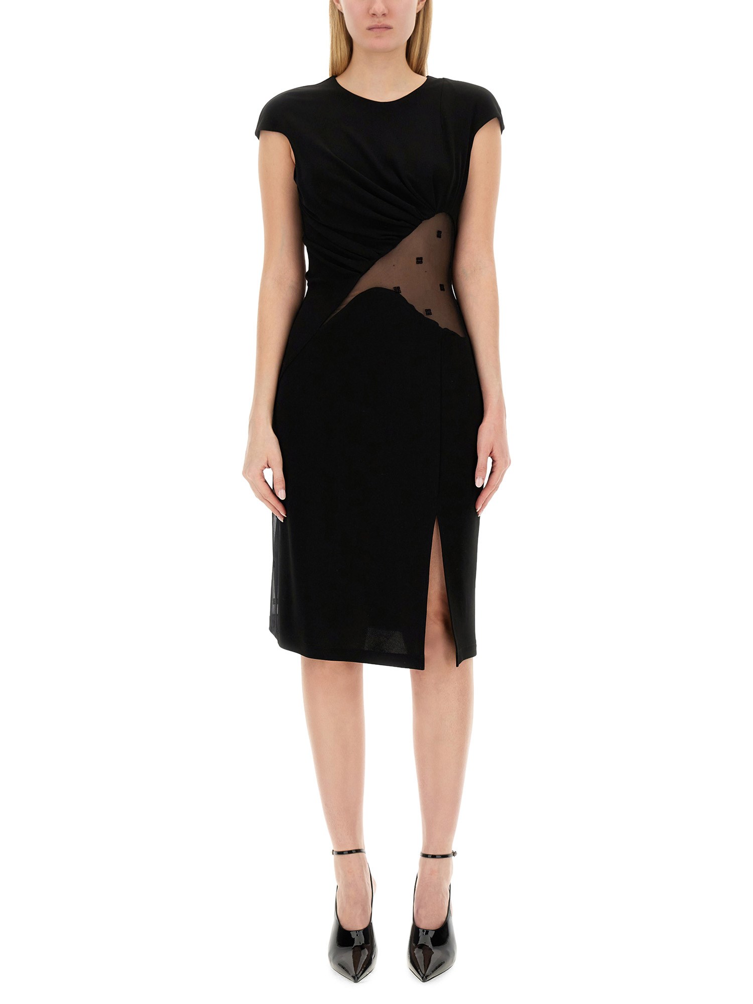 Givenchy givenchy 4g crepe and tulle dress