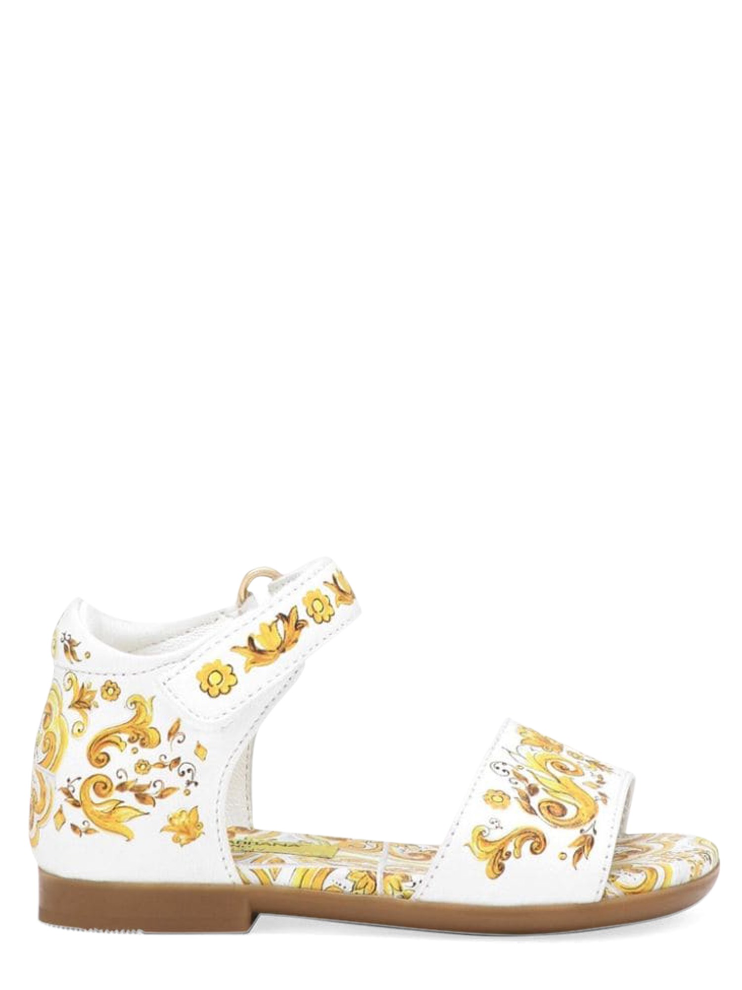 Dolce & Gabbana dolce & gabbana yellow azulejos print nappa calfskin sandal