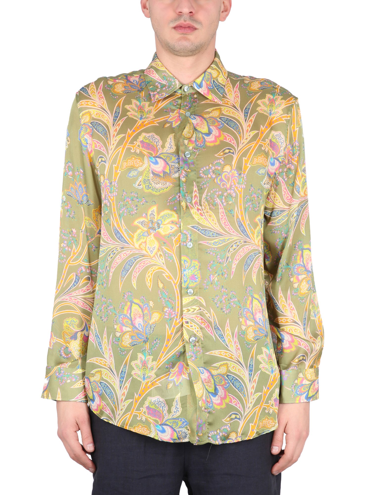 Etro etro floral print shirt