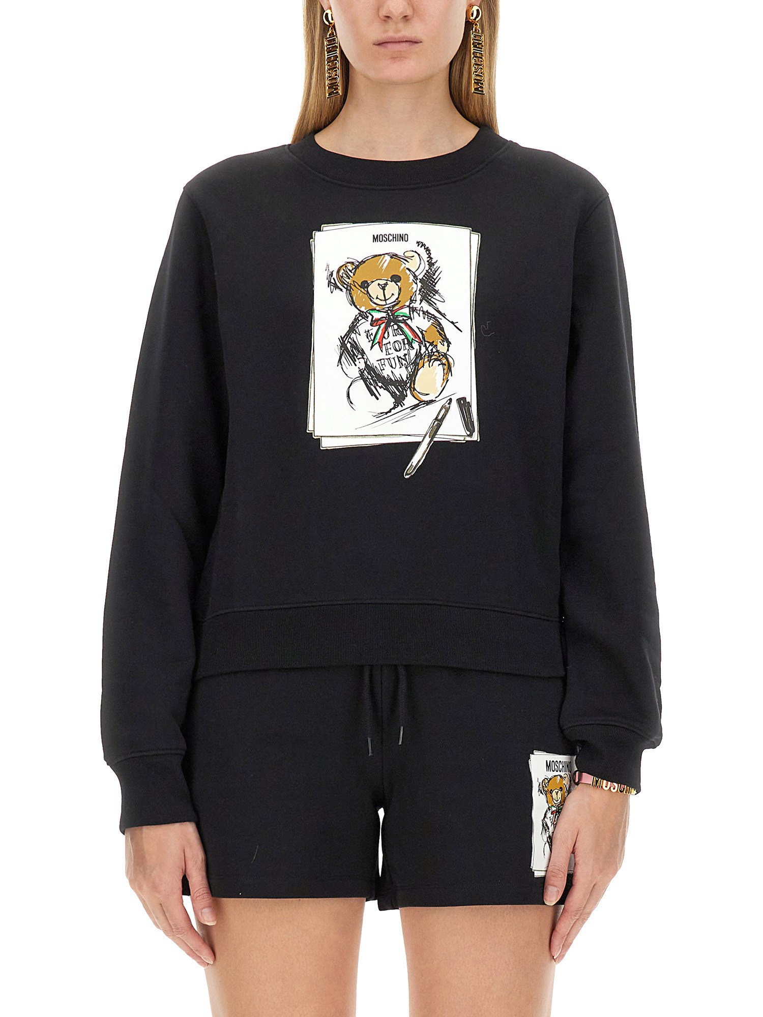 Moschino moschino teddy print sweatshirt