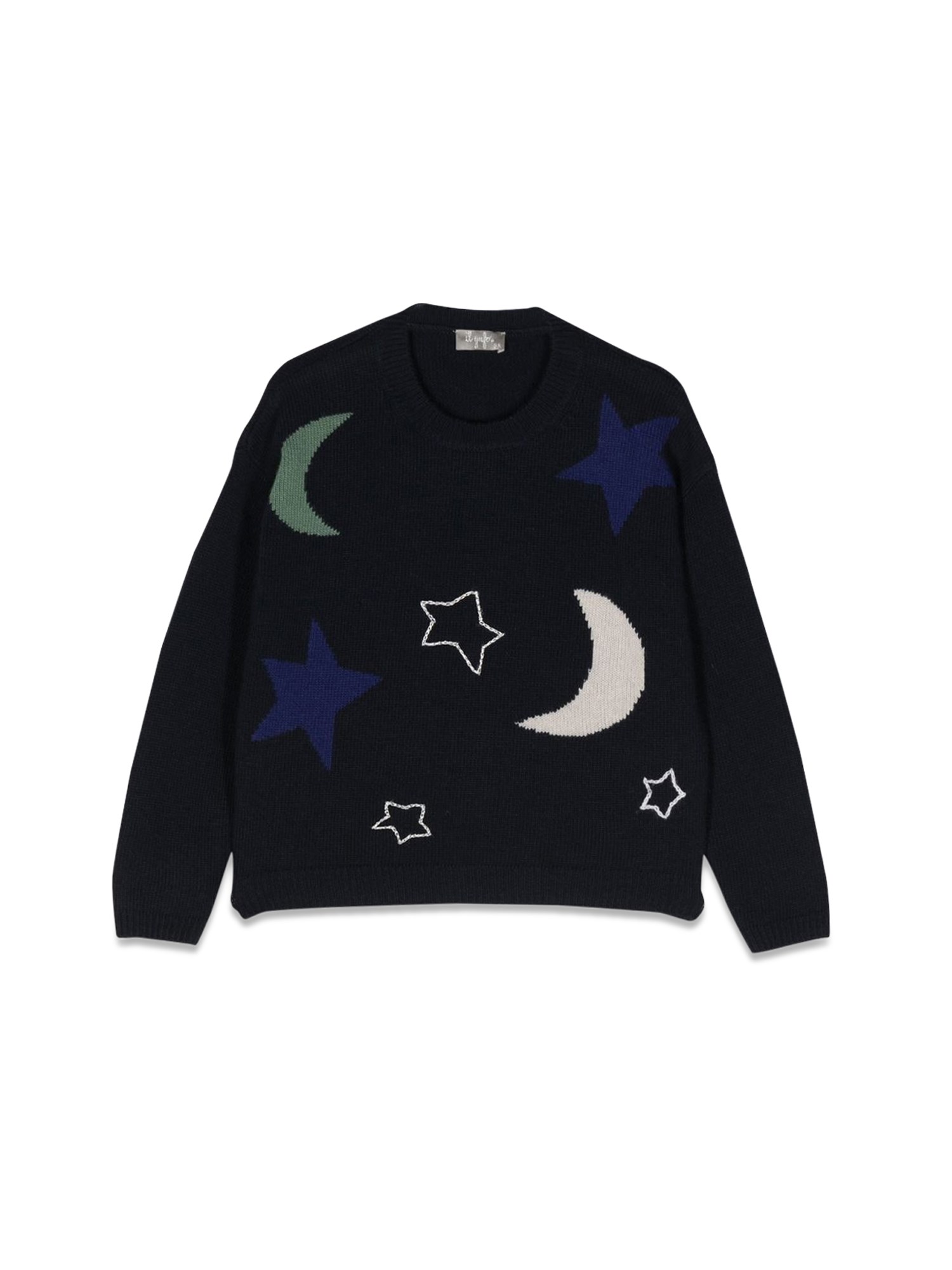 Il Gufo il gufo moon and stars choker pullover