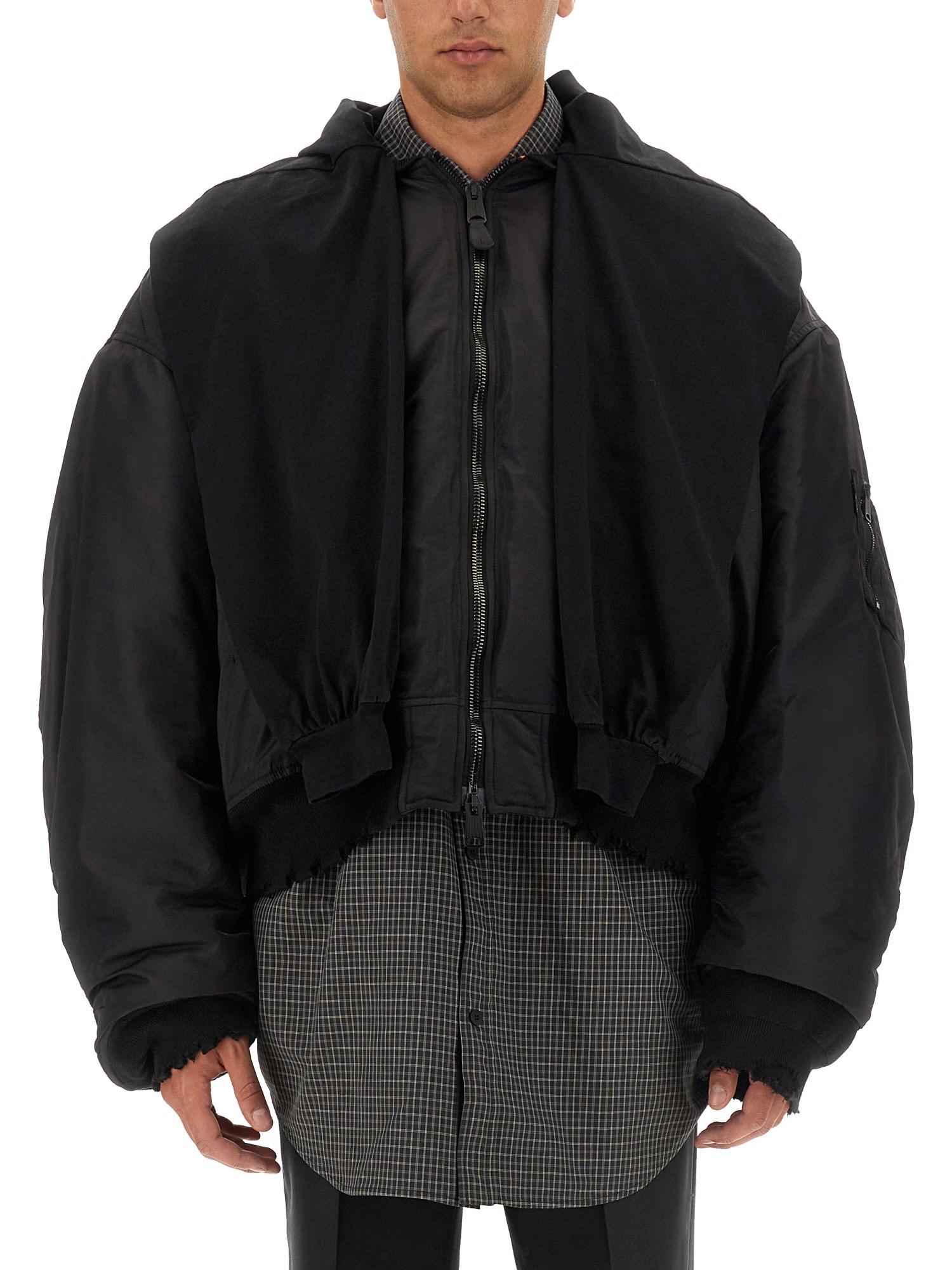 Balenciaga balenciaga oversize fit bomber jacket