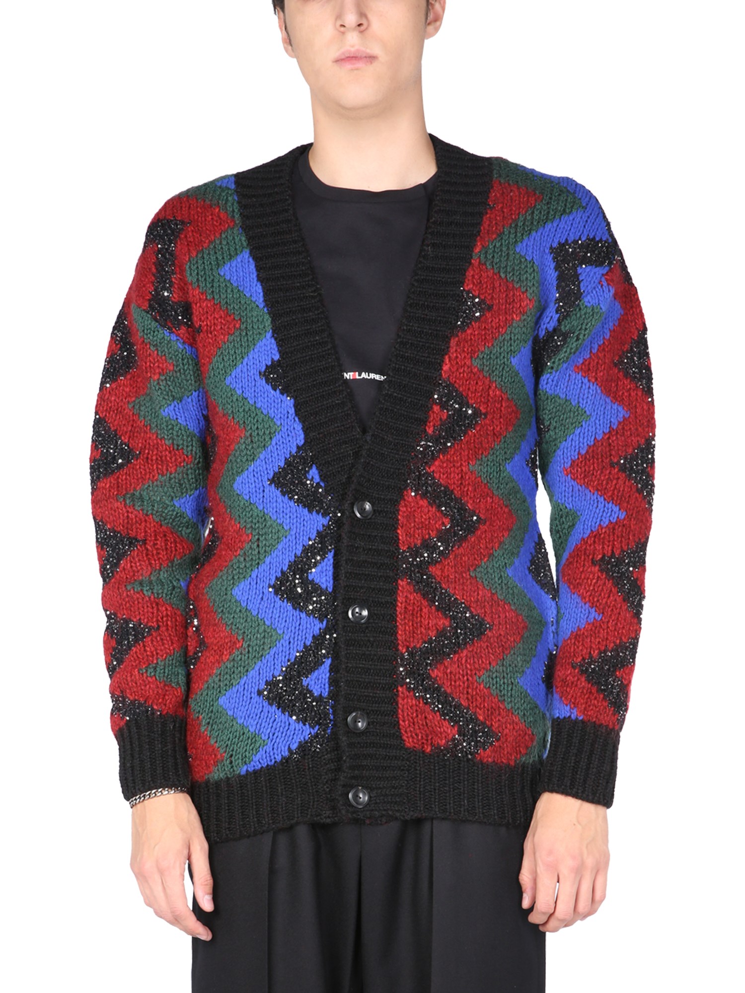 Saint Laurent saint laurent jacquard cardigan