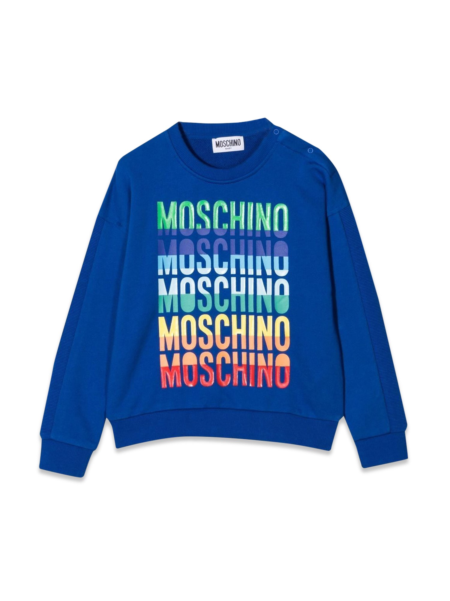 Moschino moschino felpa in cotone con logo