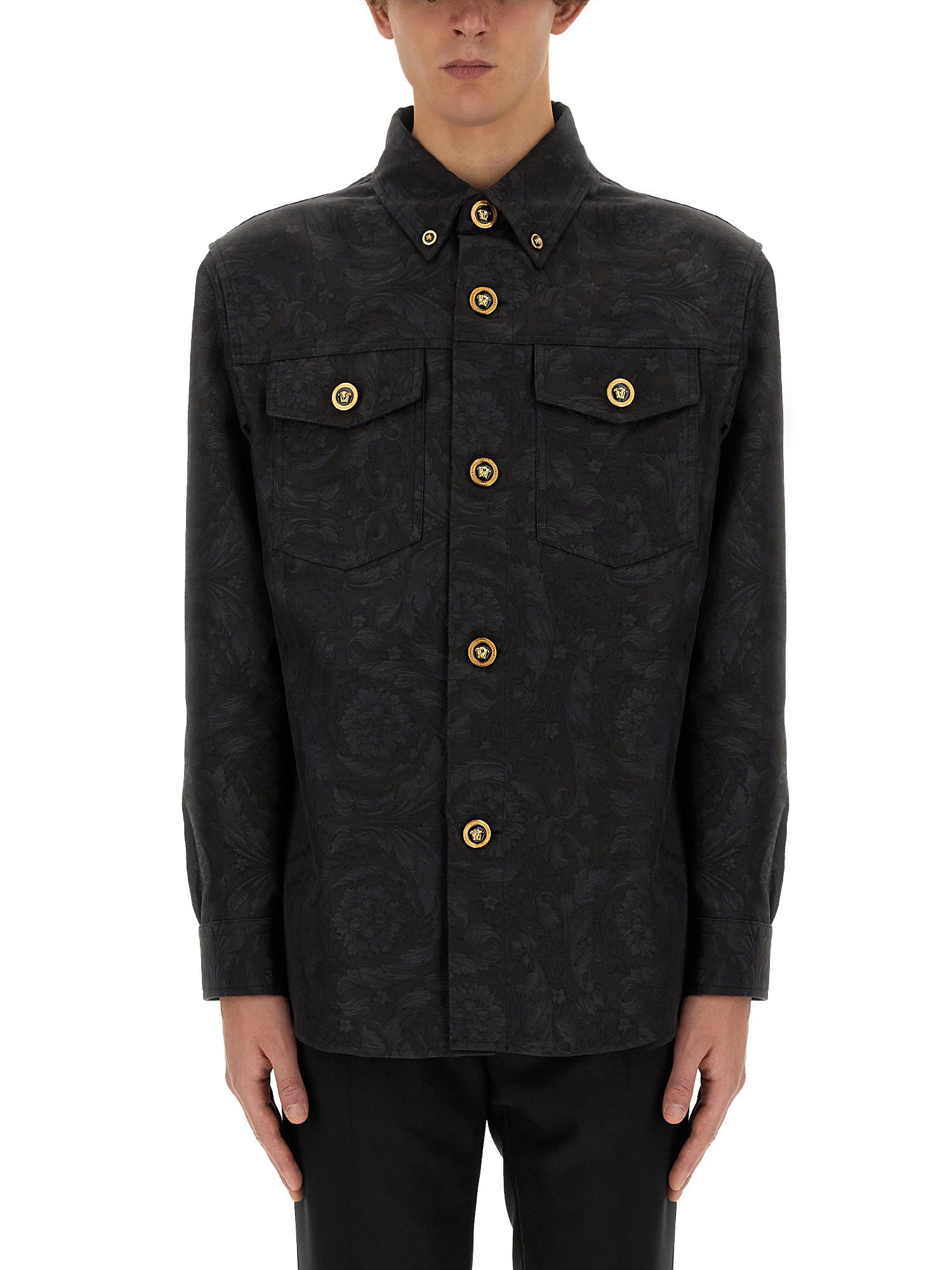 Versace versace jacquard baroque shirt