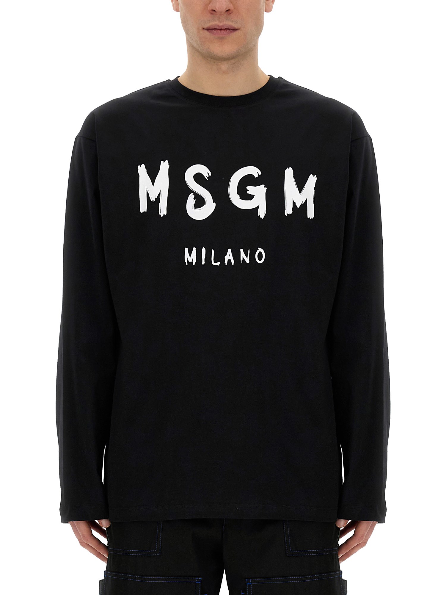 Msgm msgm t-shirt with brushed logo