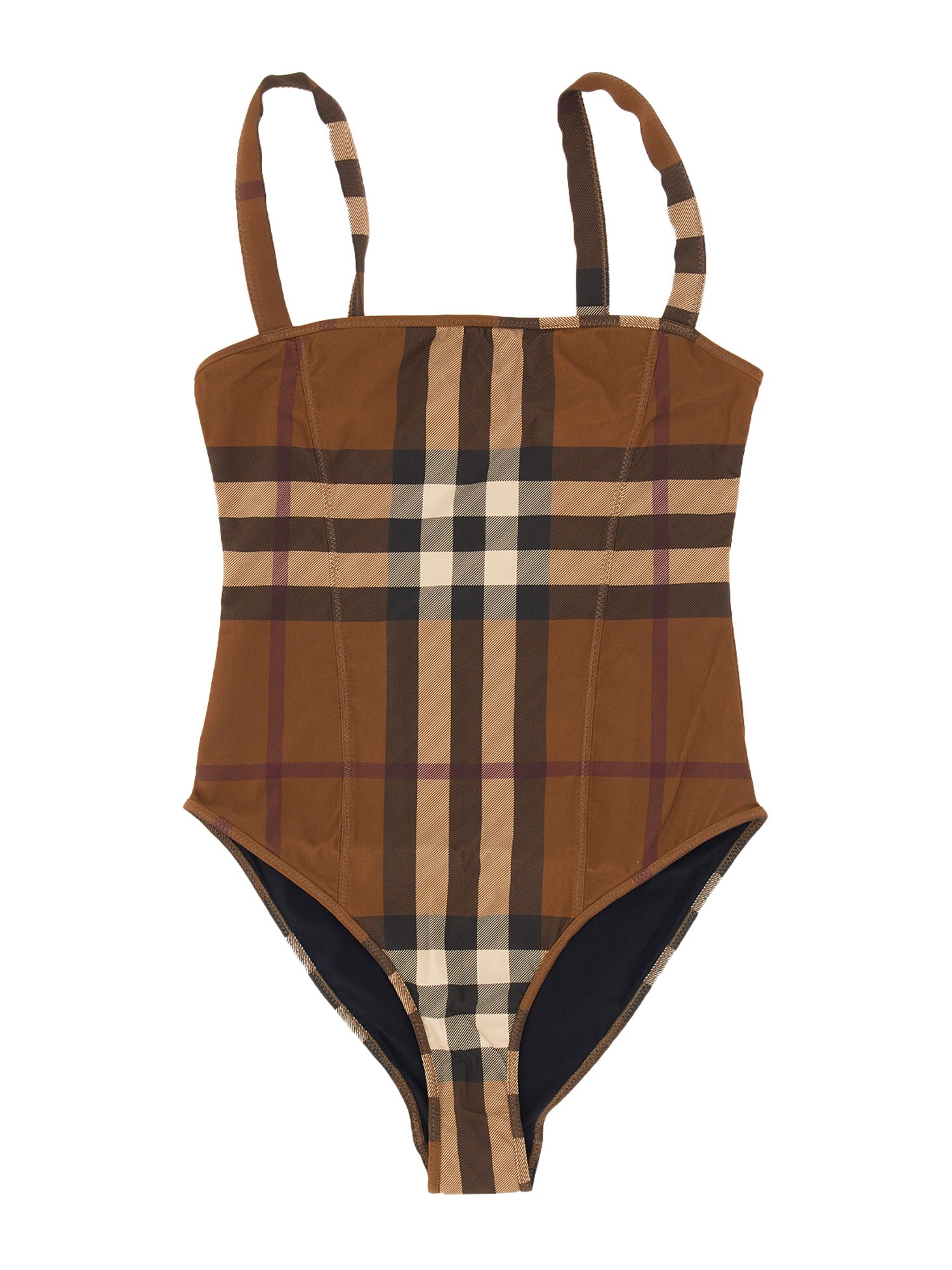 Burberry burberry check print one piece swimsuit