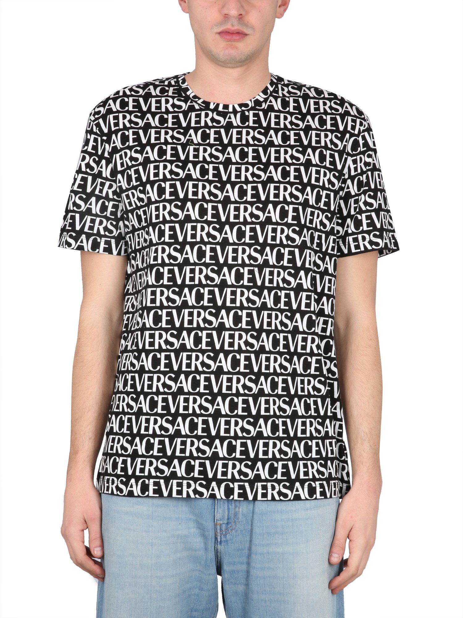 Versace versace allover logo t-shirt