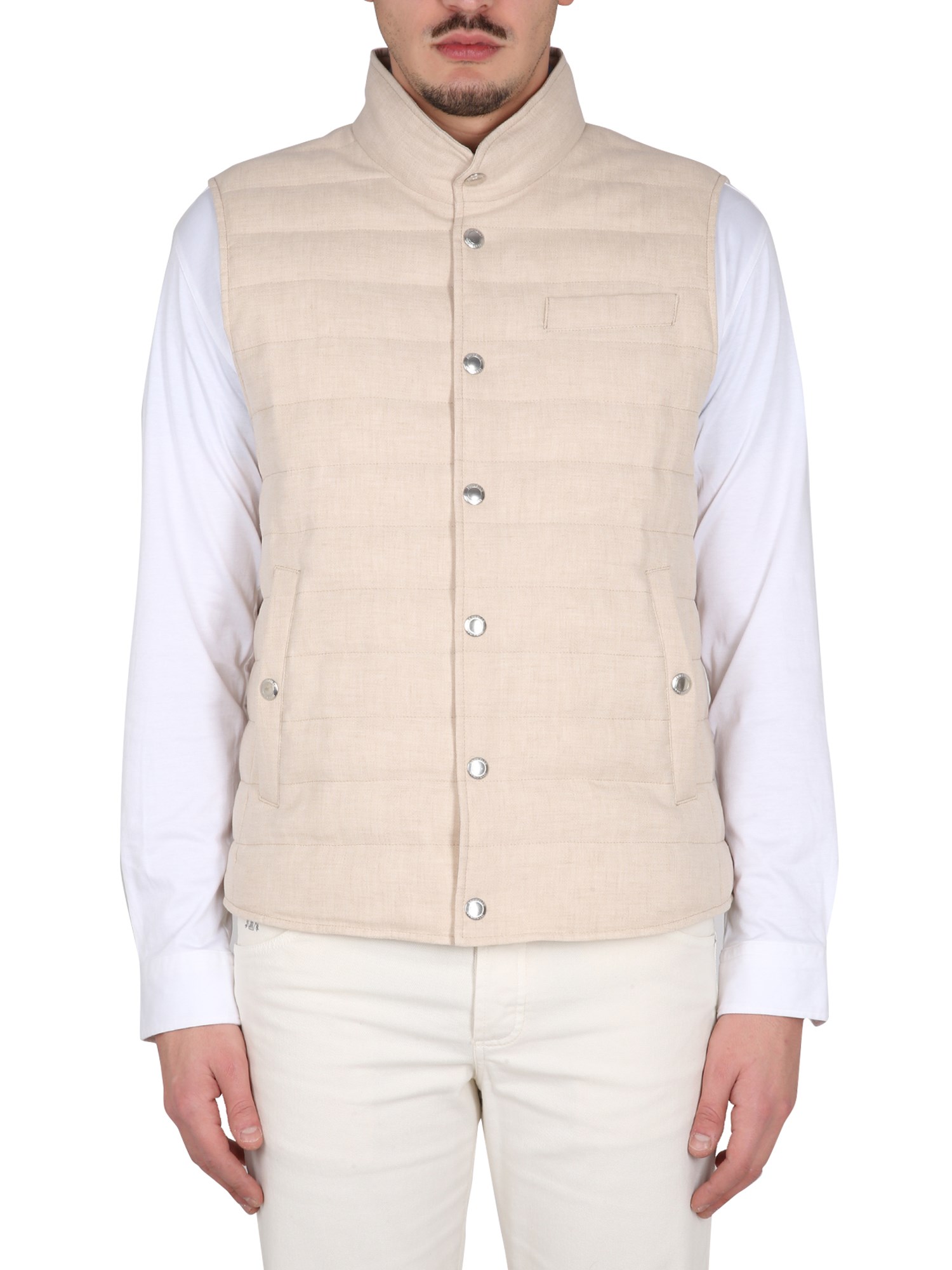 Brunello Cucinelli brunello cucinelli linen padded vest