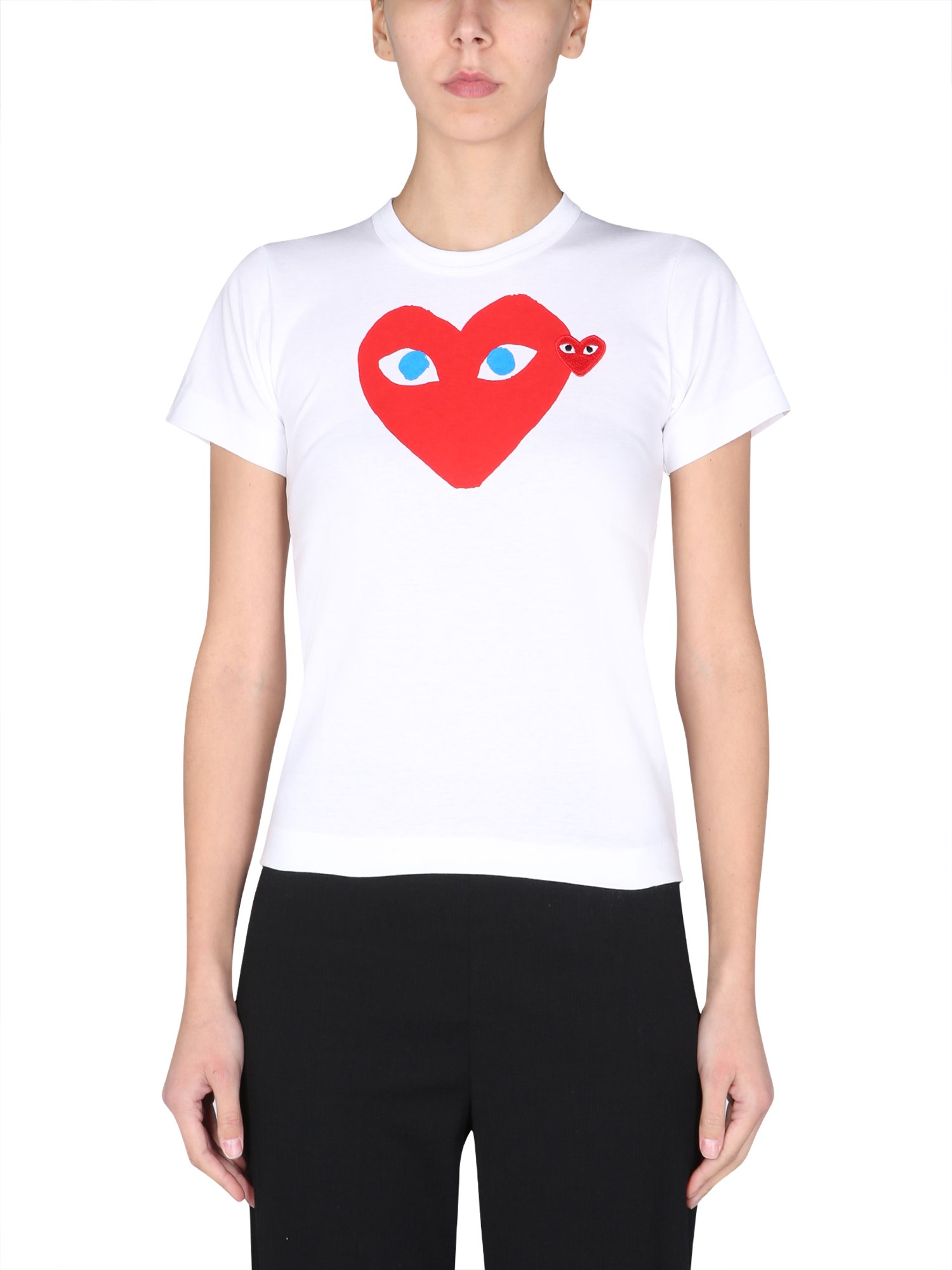 Comme Des Garçons Play comme des garcons play logo print t-shirt