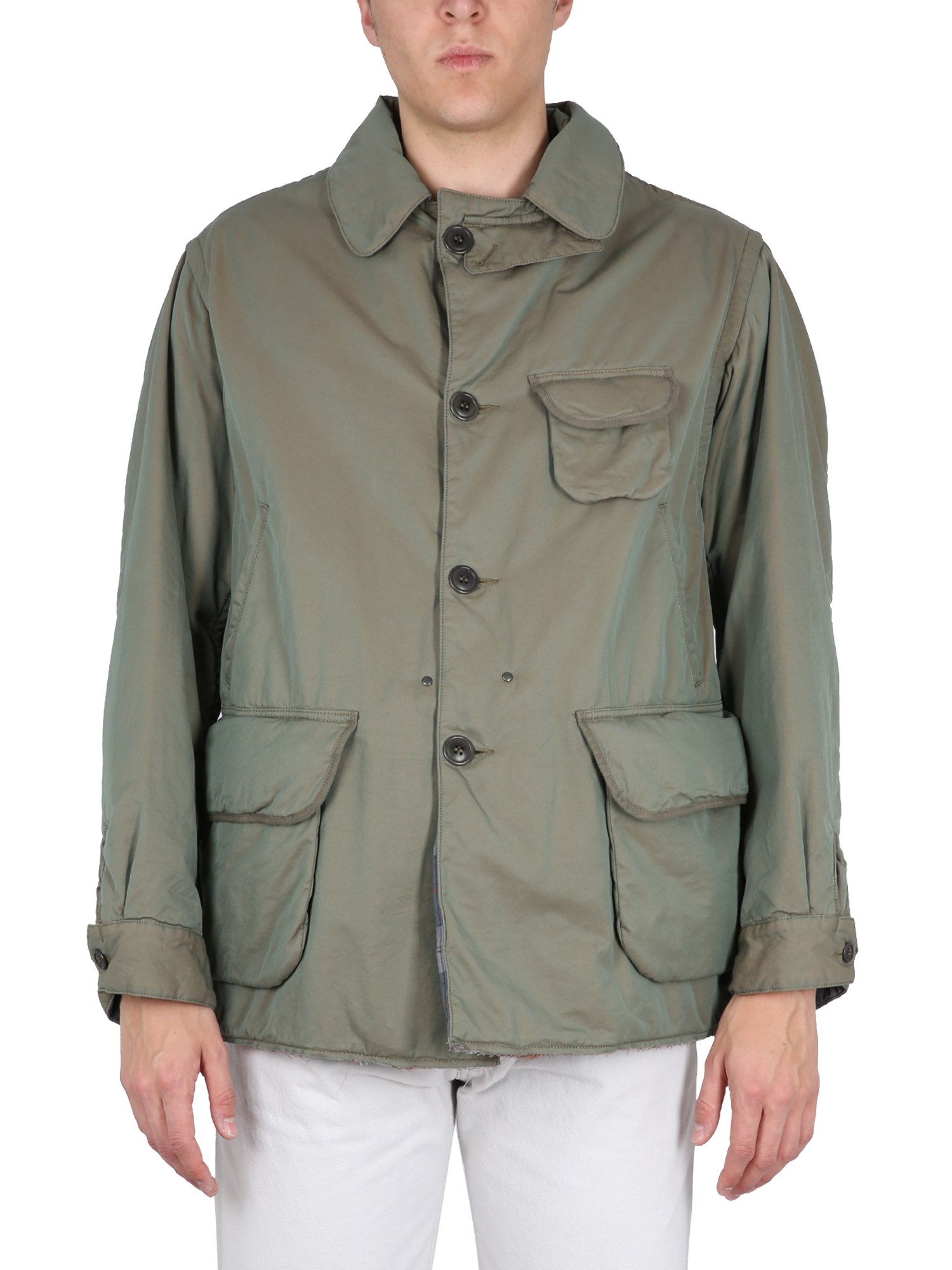 Maison Margiela maison margiela tonic distressed cotton jacket