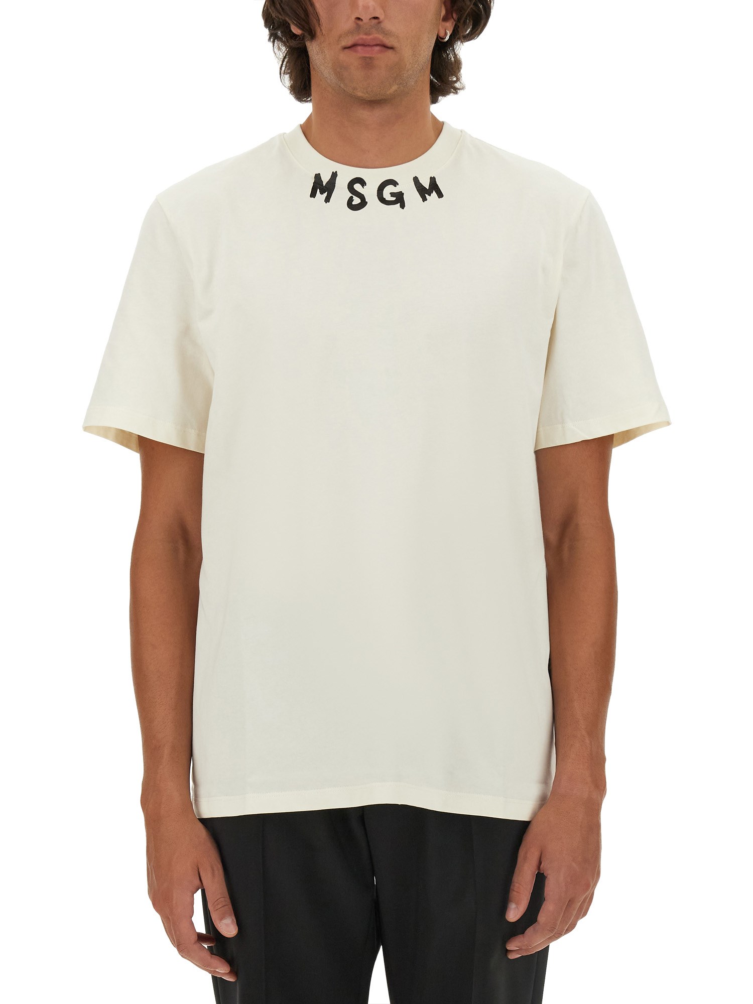 Msgm msgm t-shirt with brushed logo