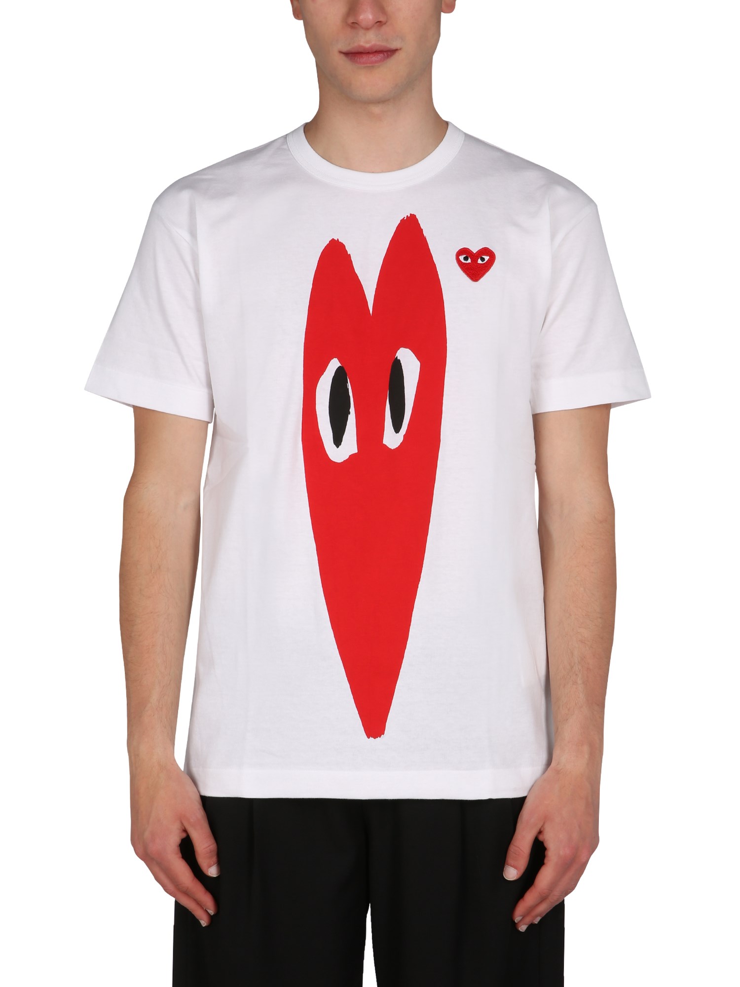 Comme Des Garçons Play comme des garcons play logo print t-shirt