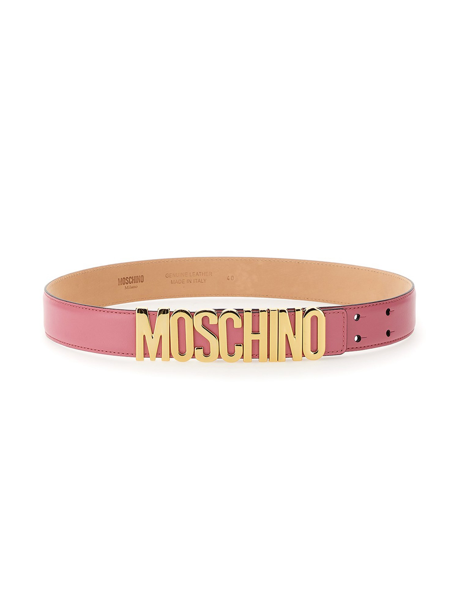 Moschino moschino leather belt with logo