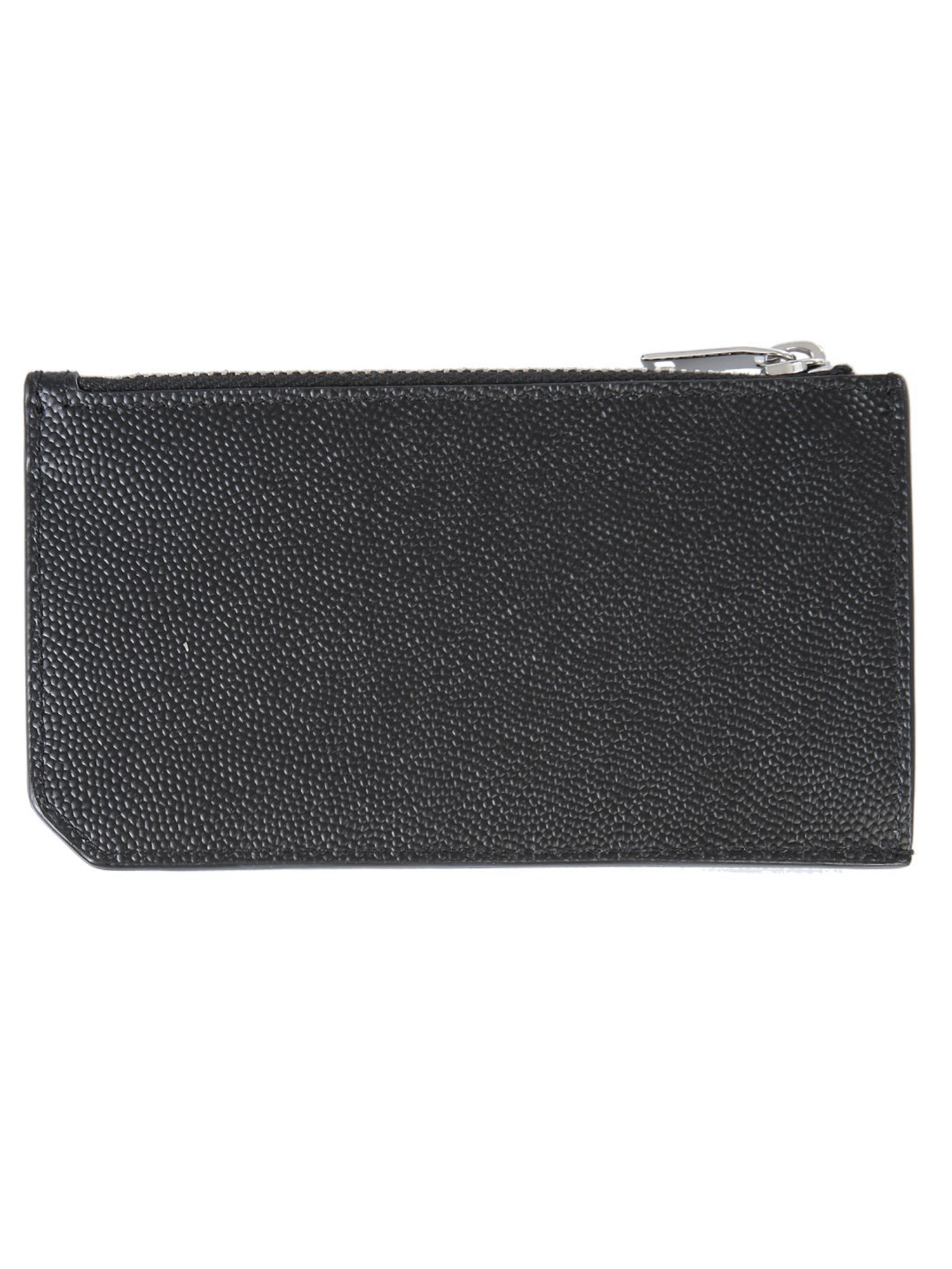 Saint Laurent saint laurent card holder with zipper and logo