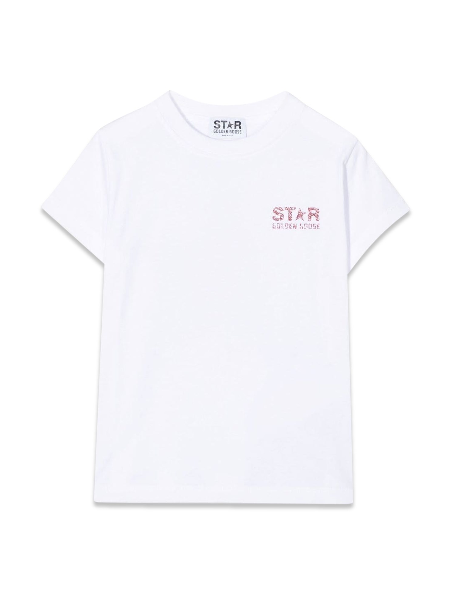 Golden Goose golden goose star t-shirt with glitter logo