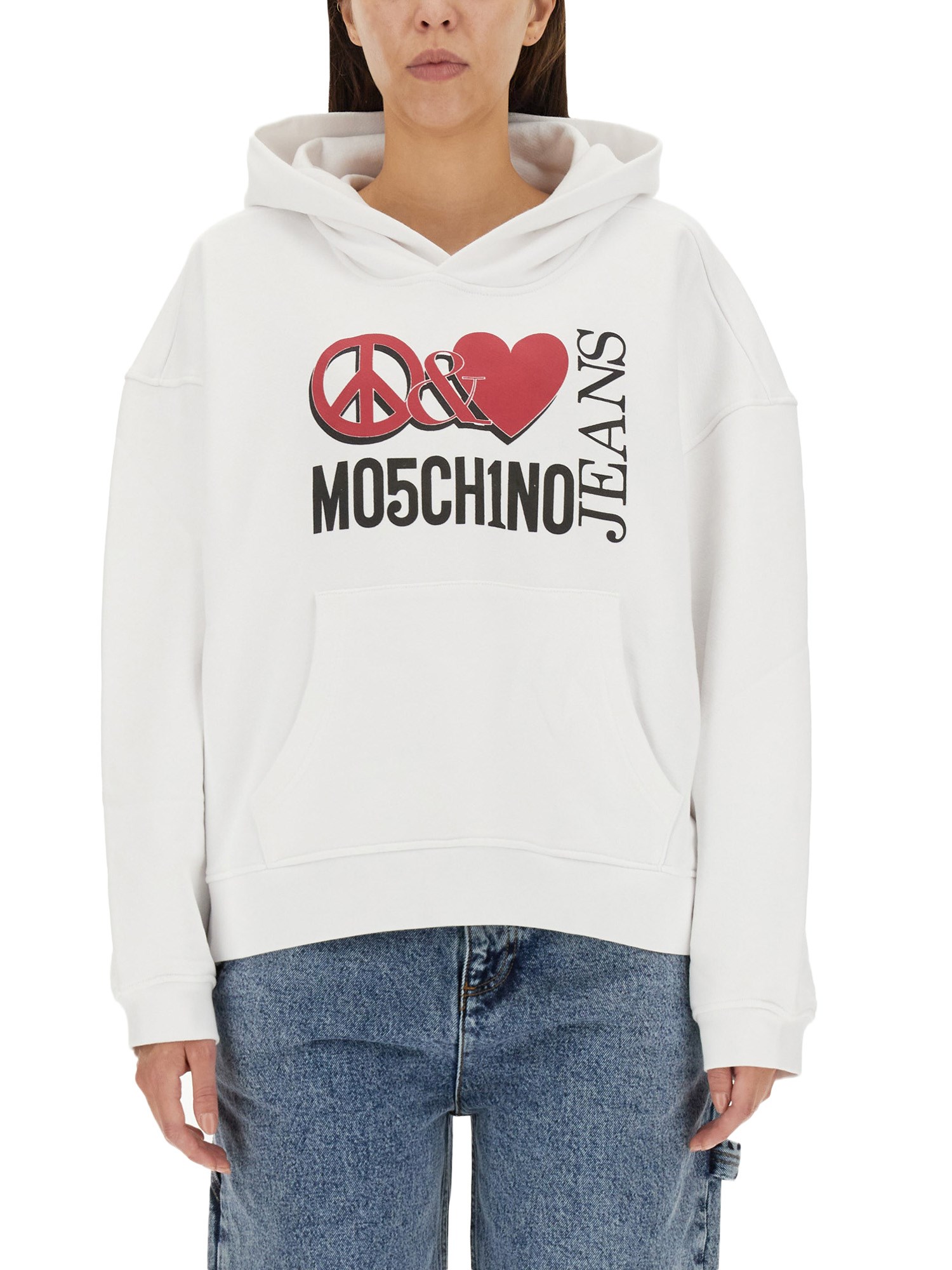 Moschino Jeans moschino jeans peace & love hoodie