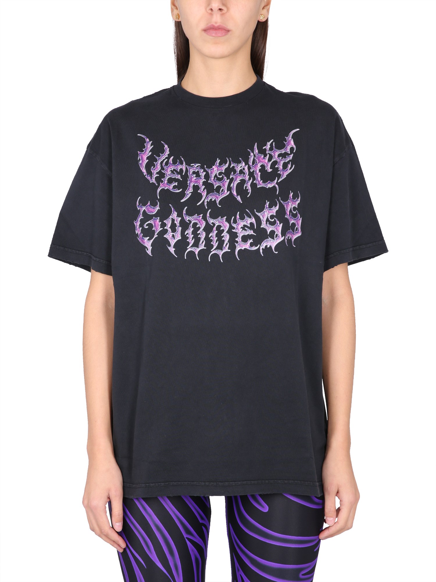 Versace versace versace goddess oversized t-shirt