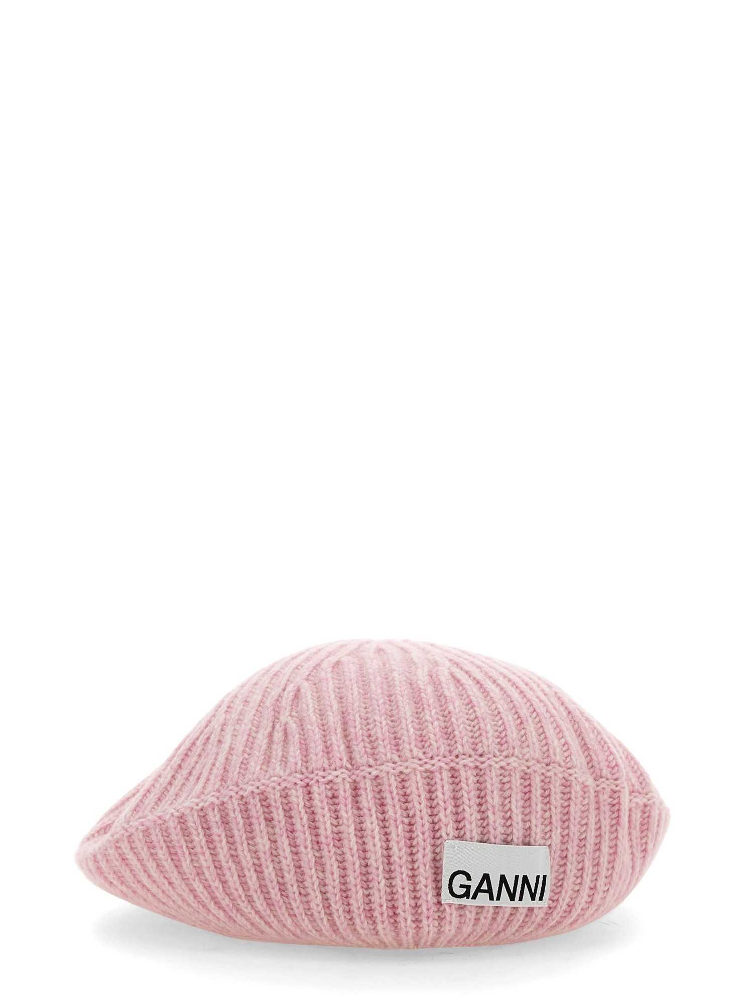 Ganni ganni ribbed knit beanie