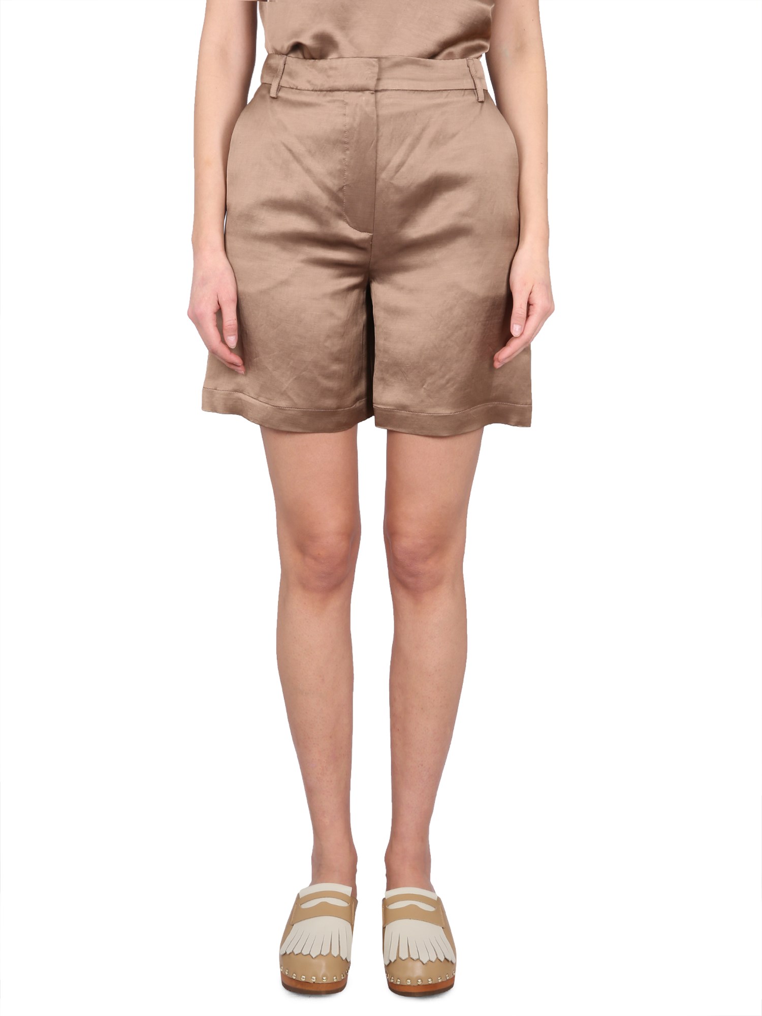 Alysi alysi satin bermuda shorts