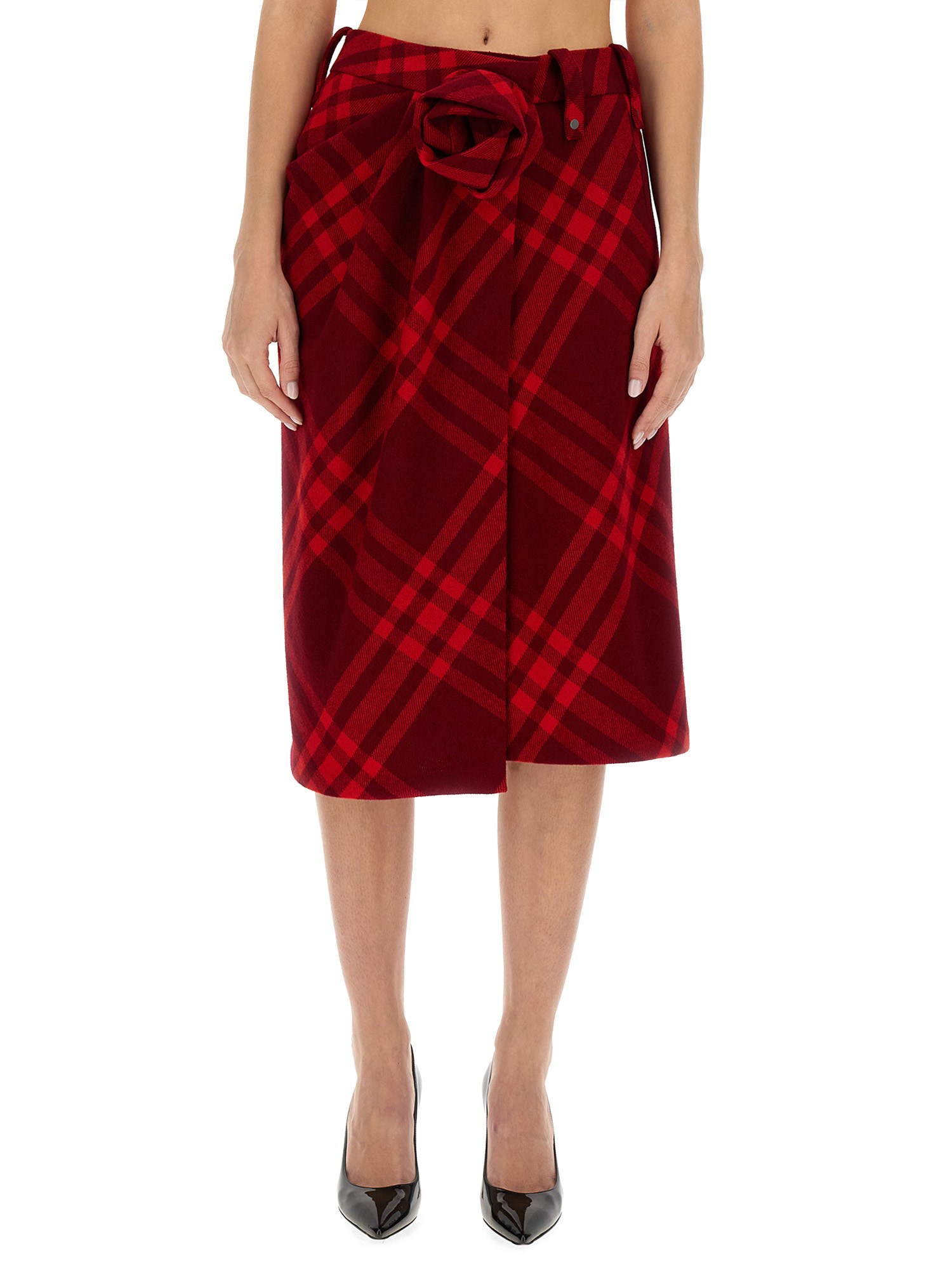 Burberry burberry wool check skirt