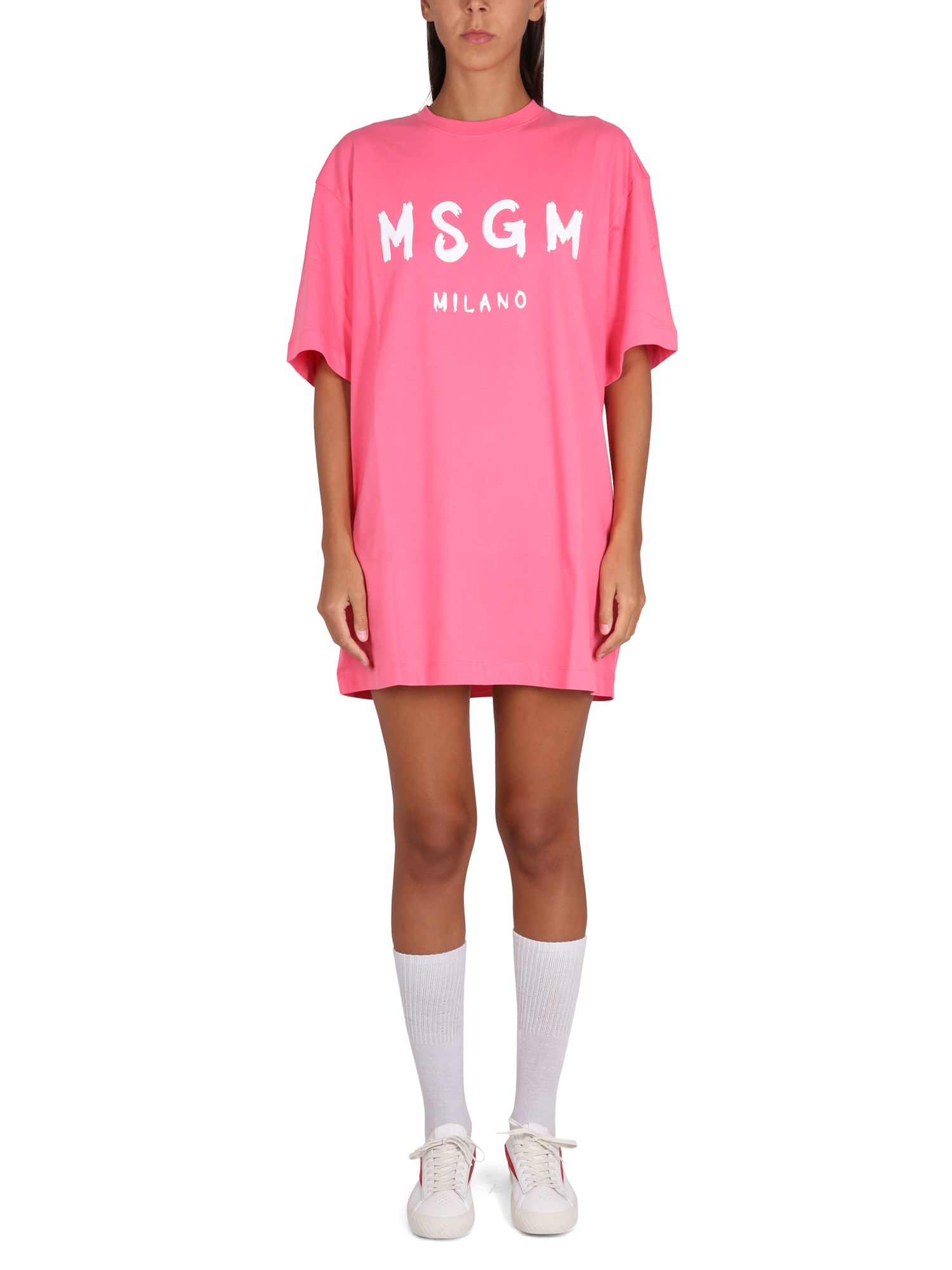 Msgm msgm brushed logo dress