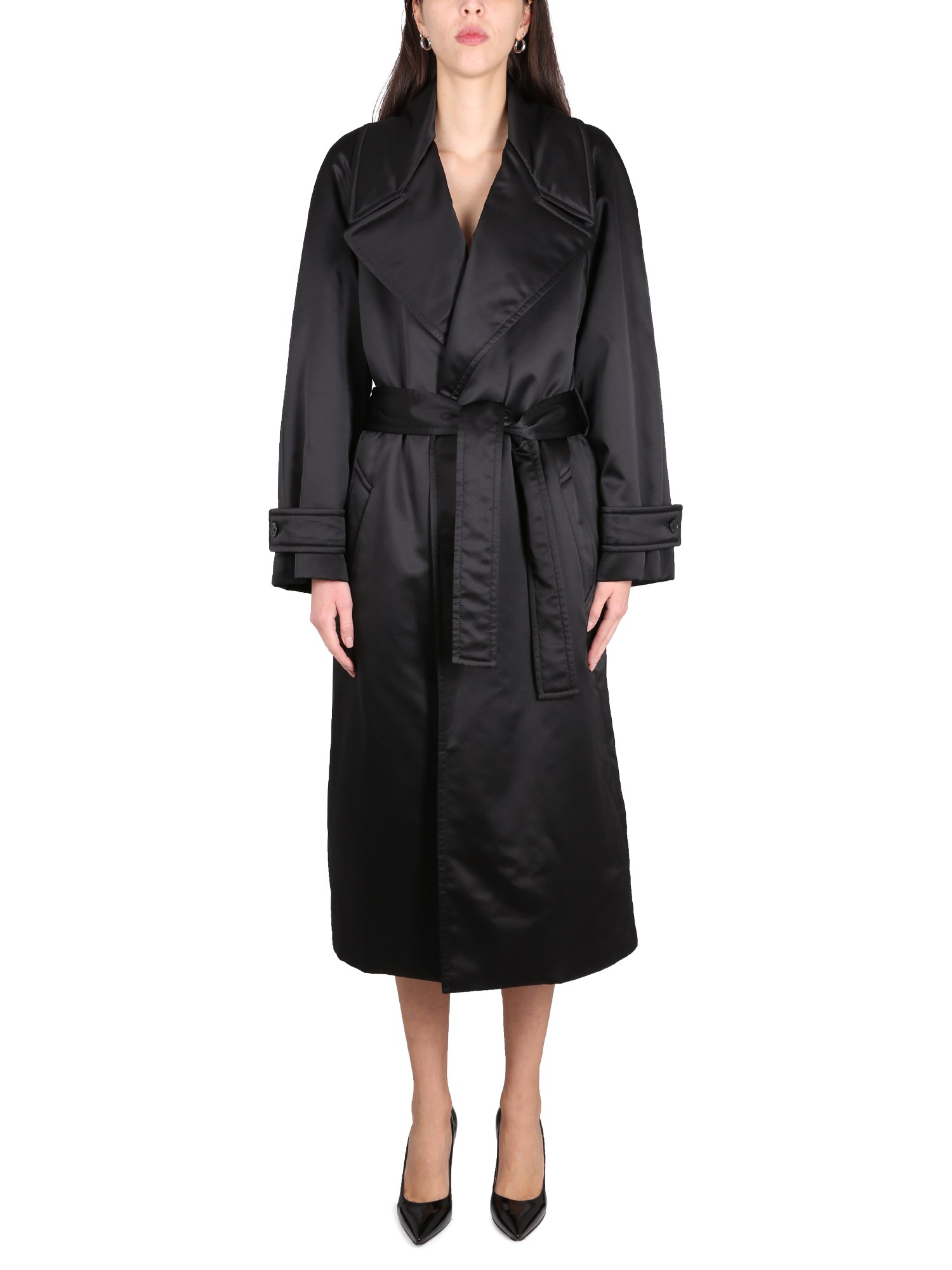 Saint Laurent saint laurent belted coat