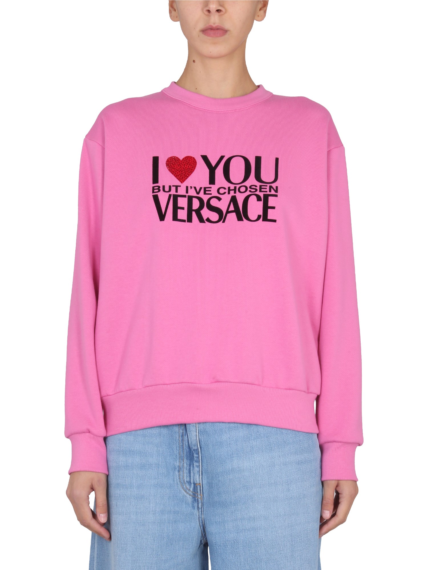 Versace versace sweatshirt with i love you logo