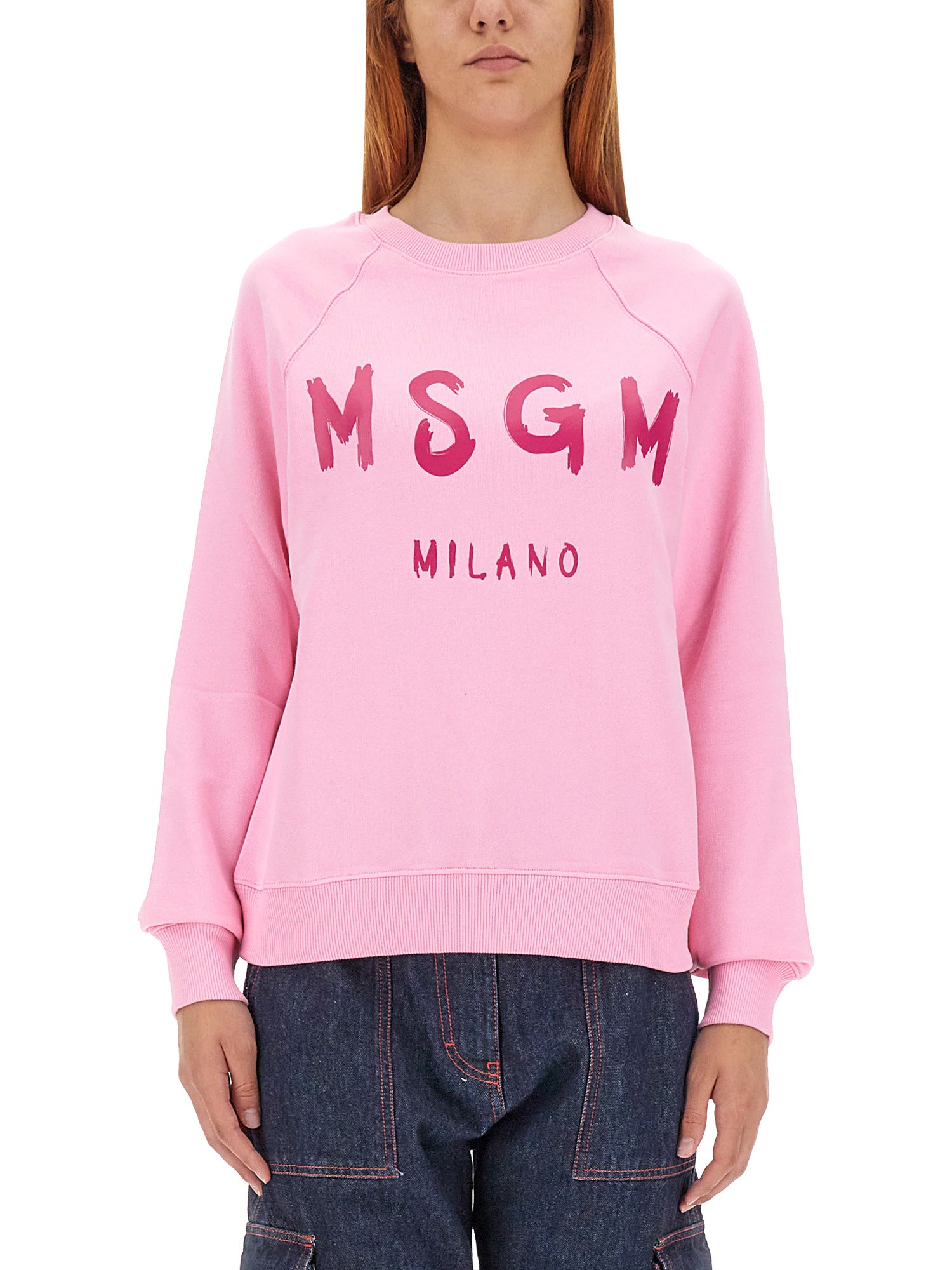 Msgm msgm sweatshirt with brushed logo