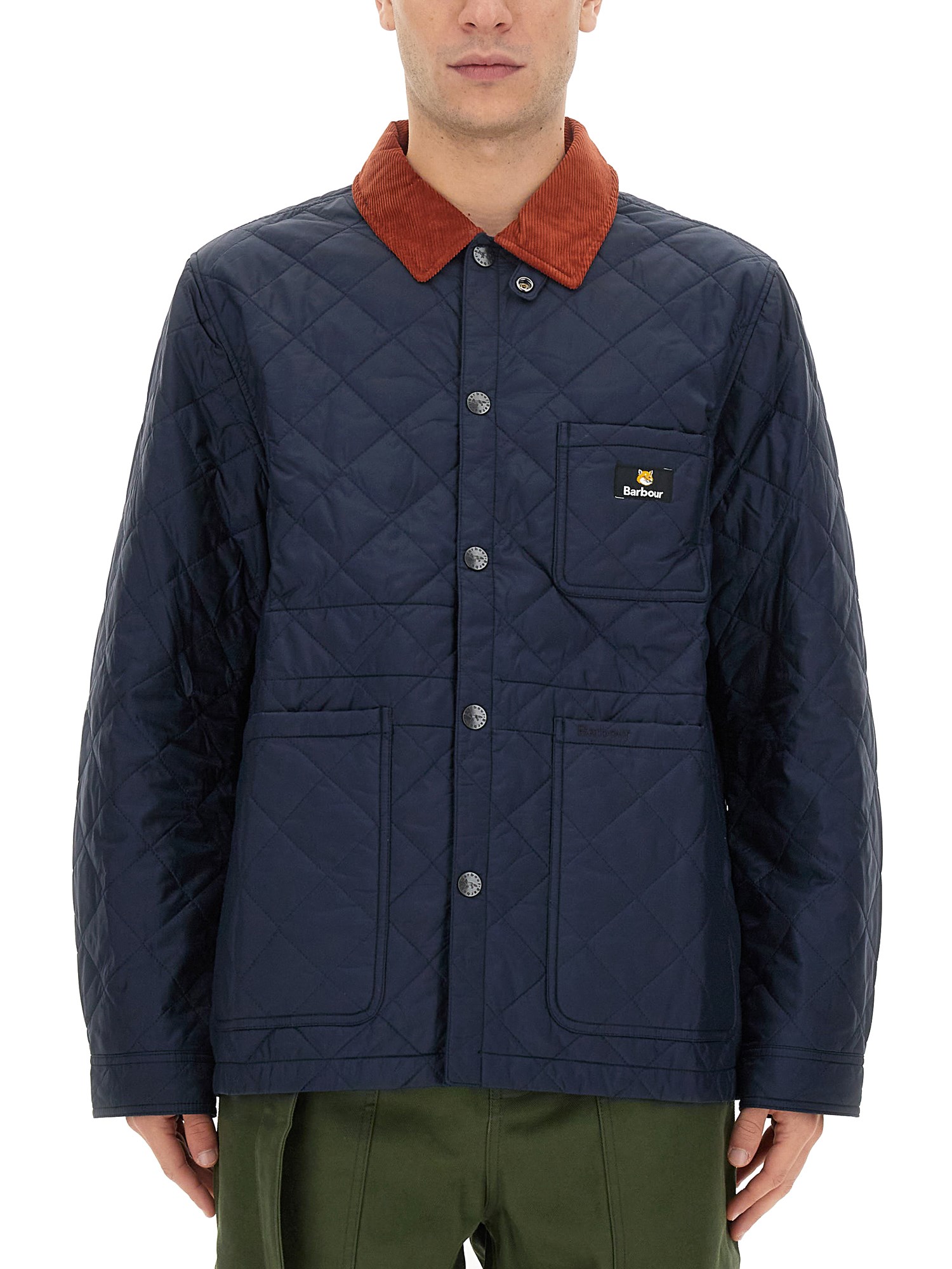 maison kitsuné x barbour maison kitsuné x barbour kenning quilt jacket