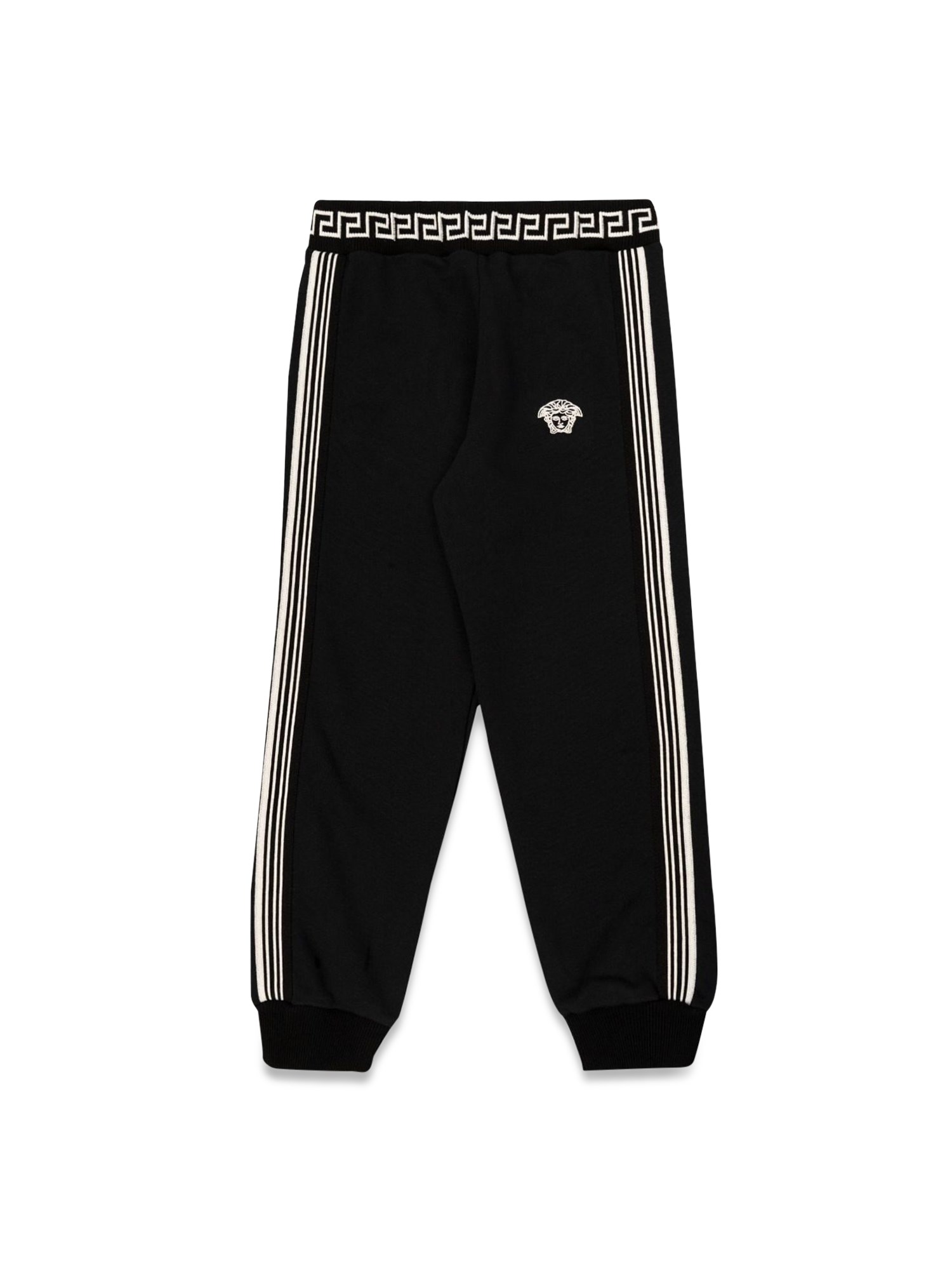 Versace versace sweatpant fleece + contrast + medusa embroidery