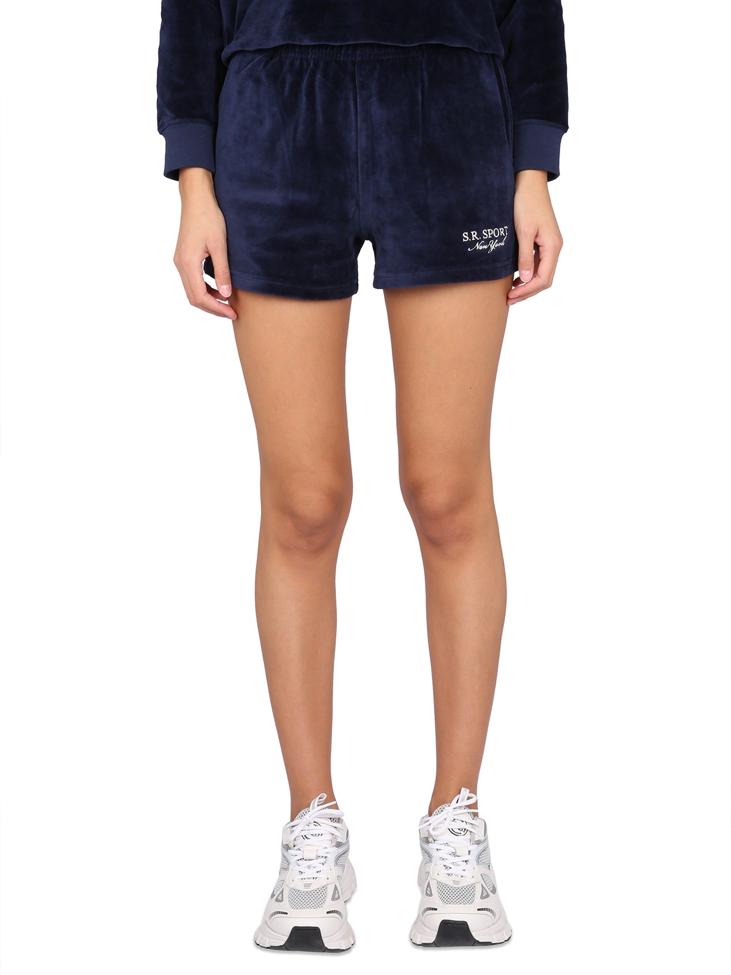 Sporty & Rich sporty & rich shorts with logo embroidery