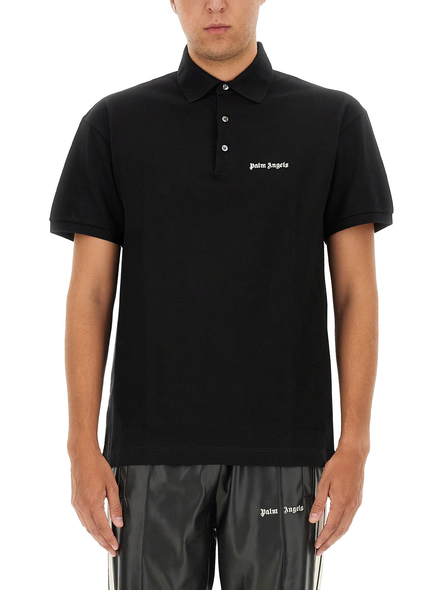 PALM ANGELS palm angels polo with logo