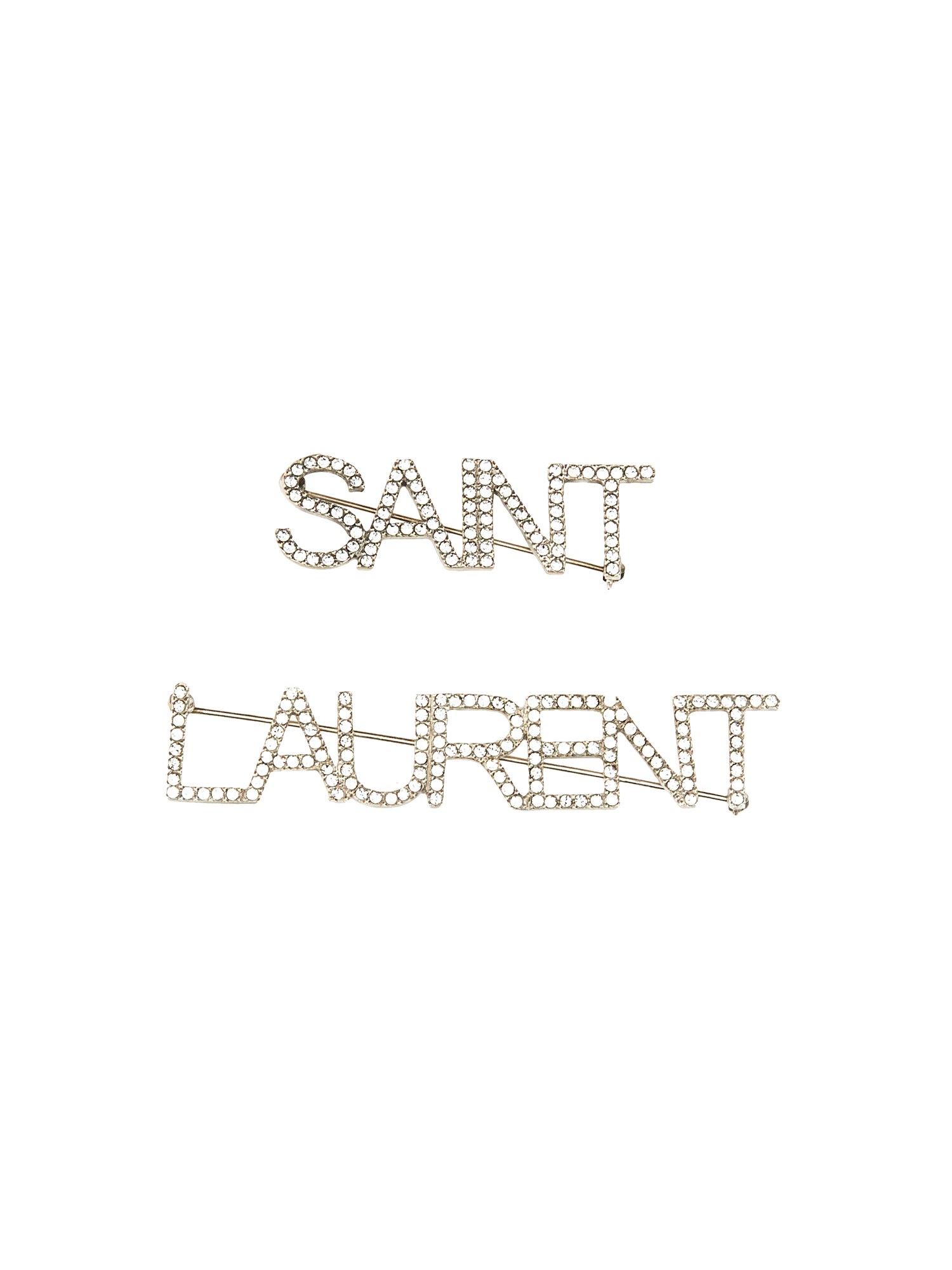 Saint Laurent saint laurent brooch with logo