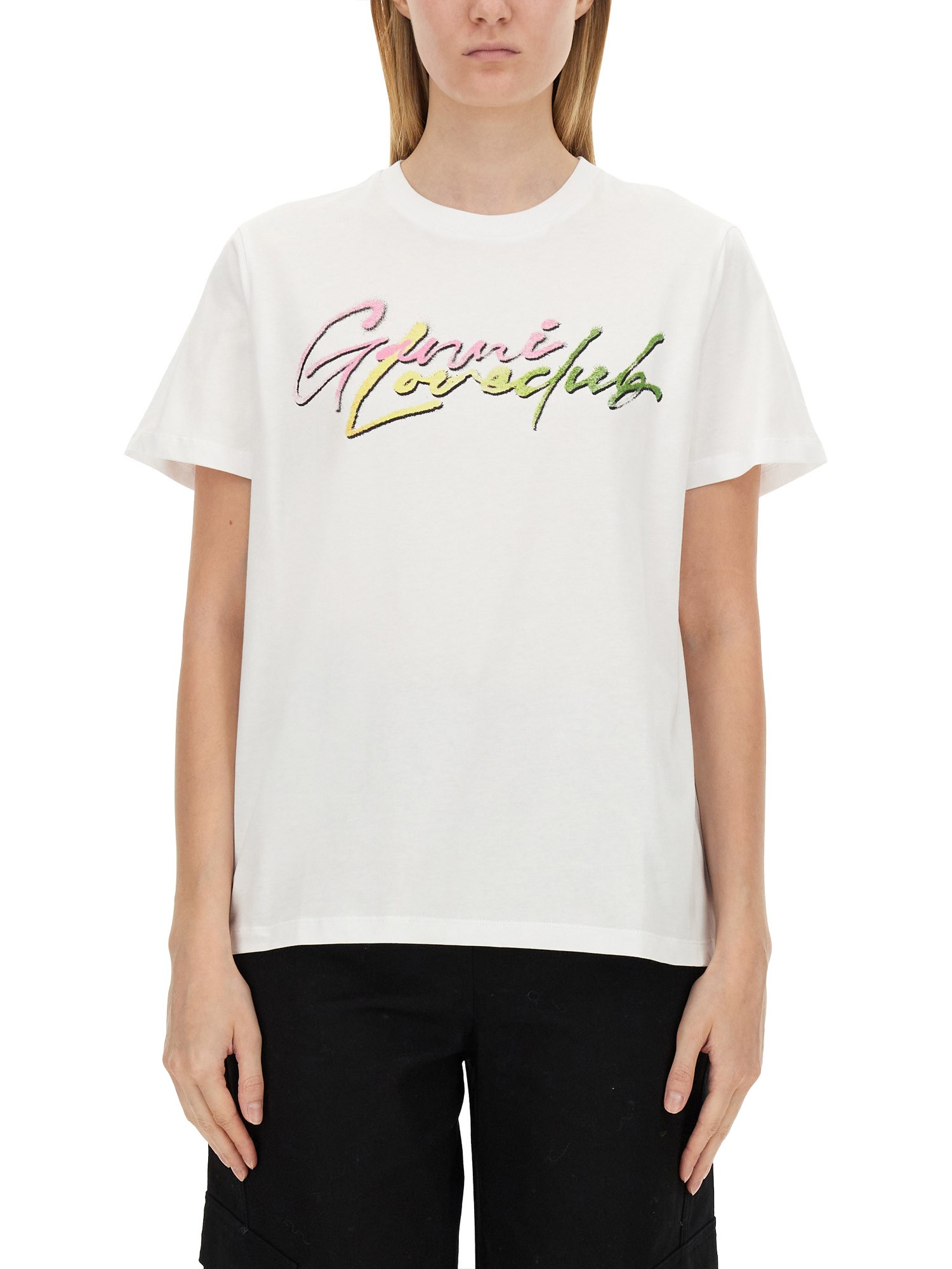 Ganni ganni t-shirt with logo