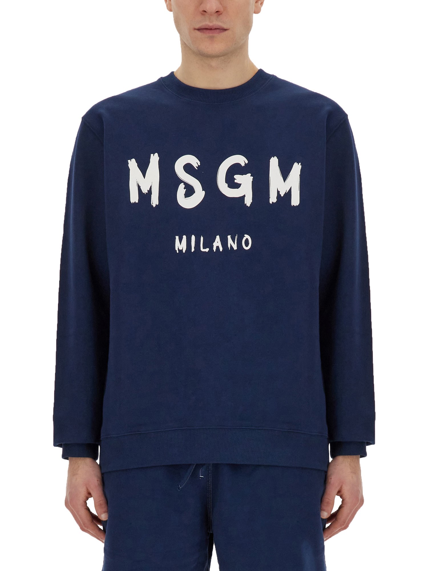 Msgm msgm sweatshirt with brushed logo