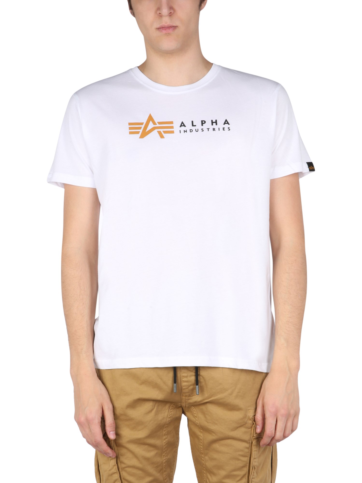 Alpha Industries alpha industries logo print t-shirt