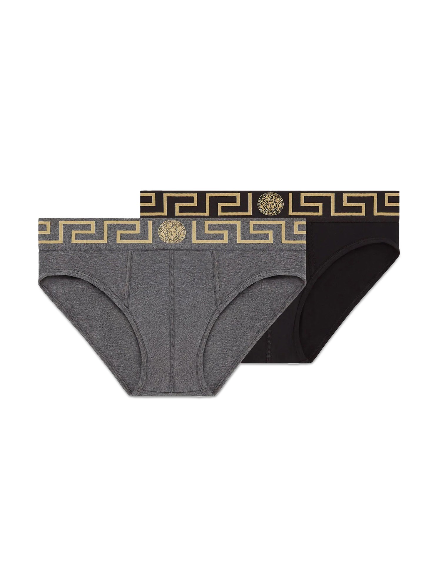 Versace versace pack of two panties with greek border