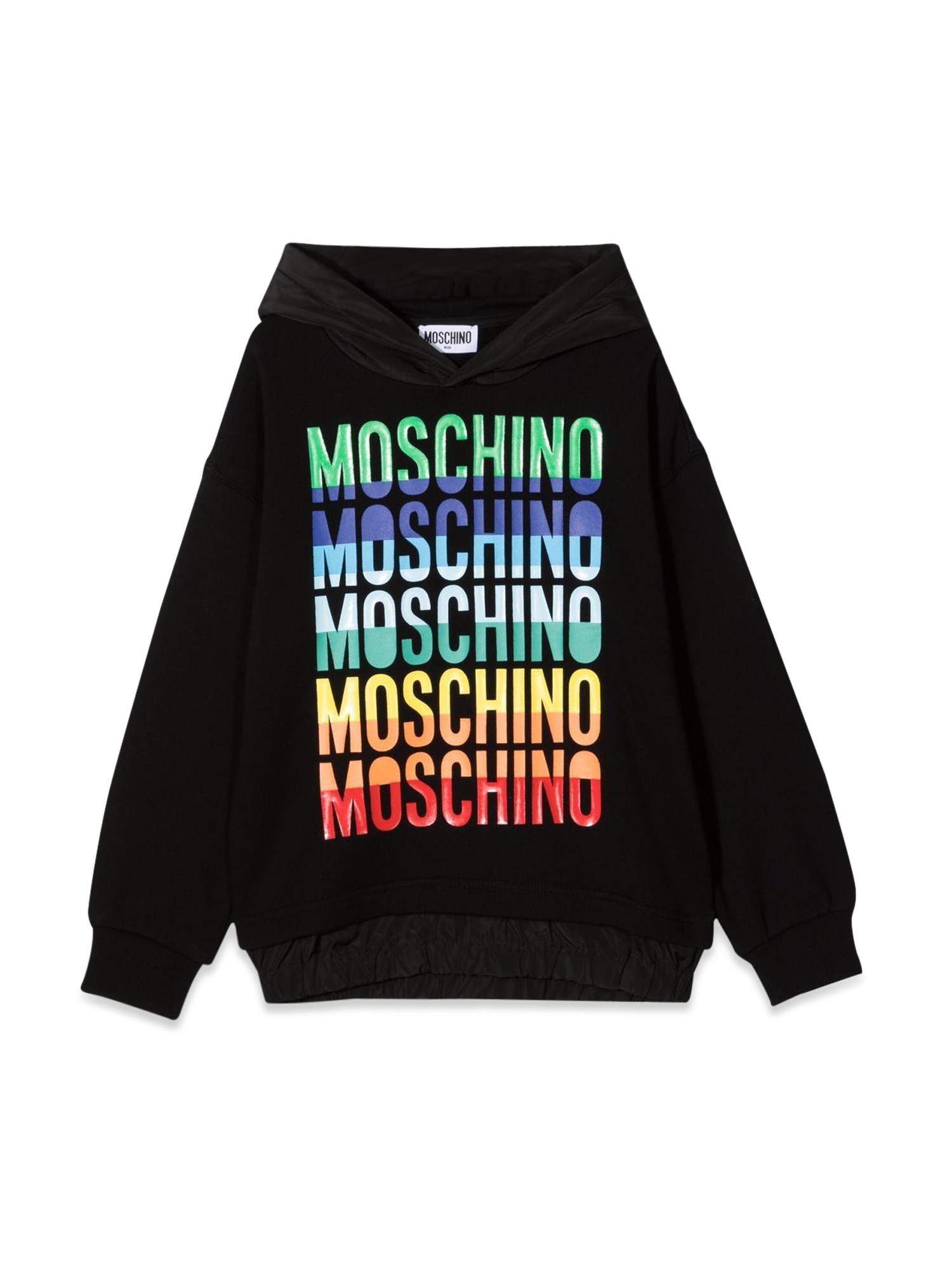 Moschino moschino felpa in cotone con logo multicolor