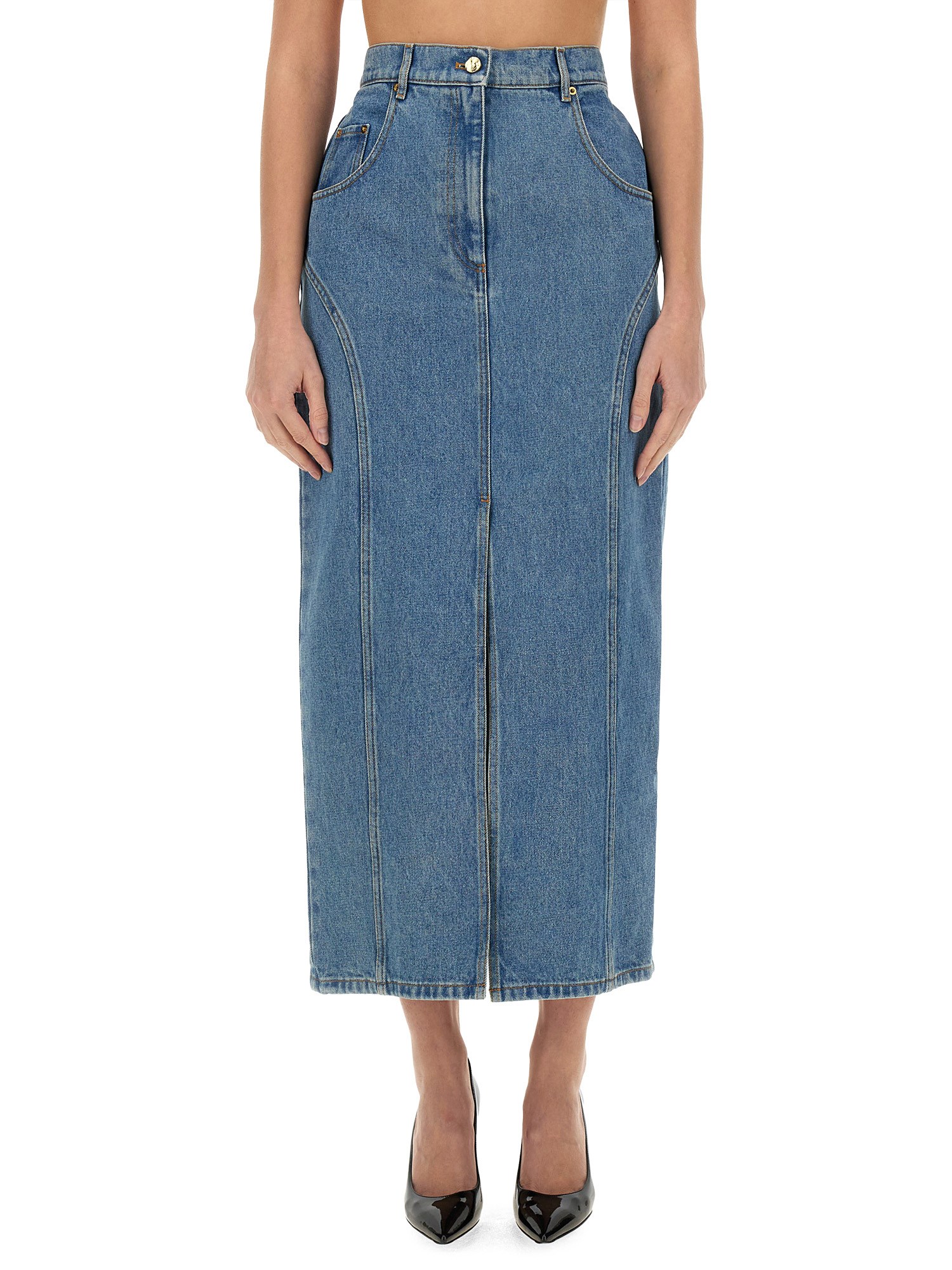 Nina Ricci nina ricci long denim skirt